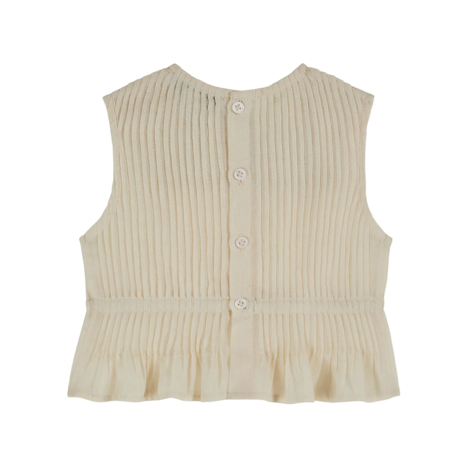 Emile et Ida Ecru Vintage Blouse - Image 2