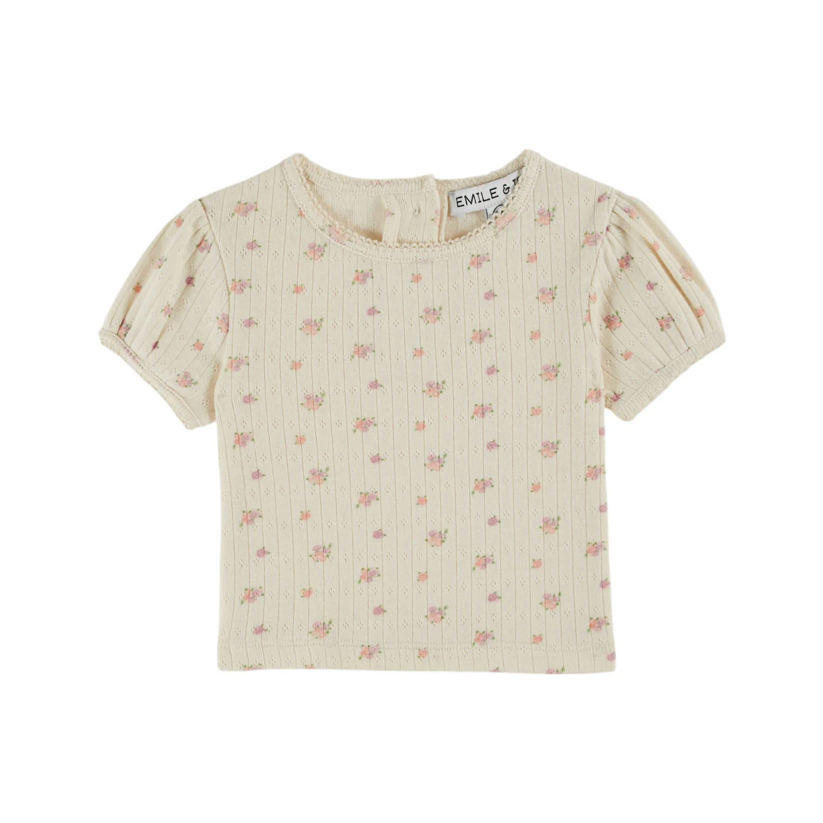 Emile et Ida Fantasia Pointelle Printed Baby Tee