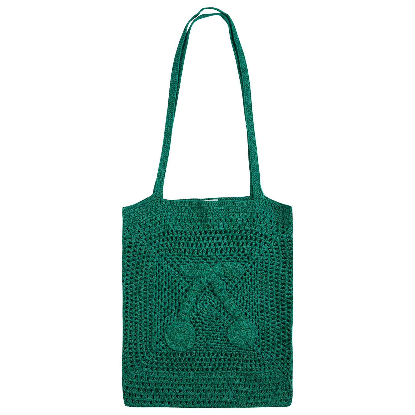 Emile et Ida Green Hand Crochet Mesh Bag