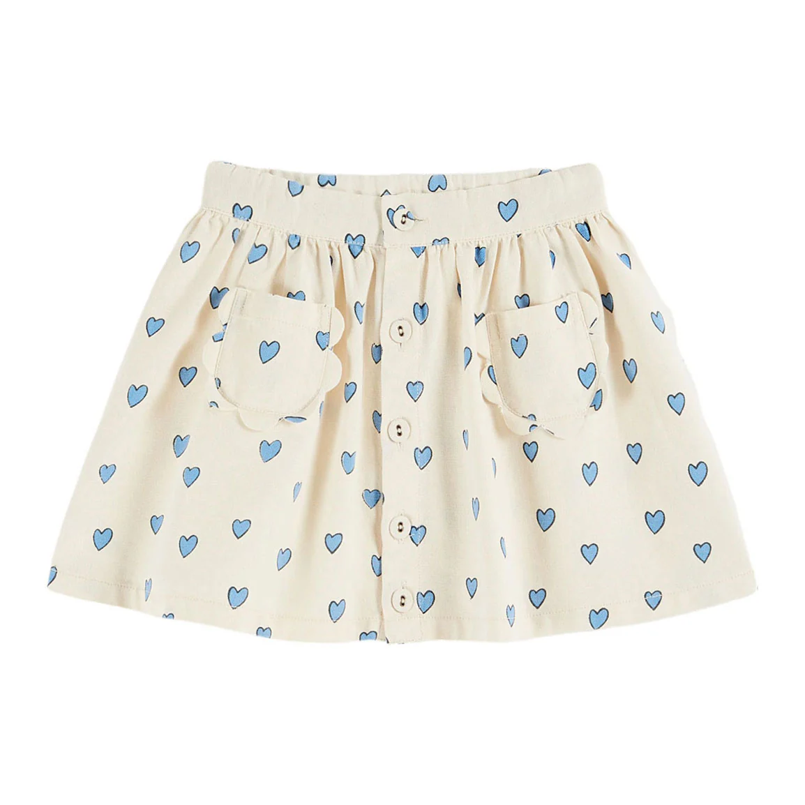 Emile et Ida Heart Printed Flower Pocket Skirt