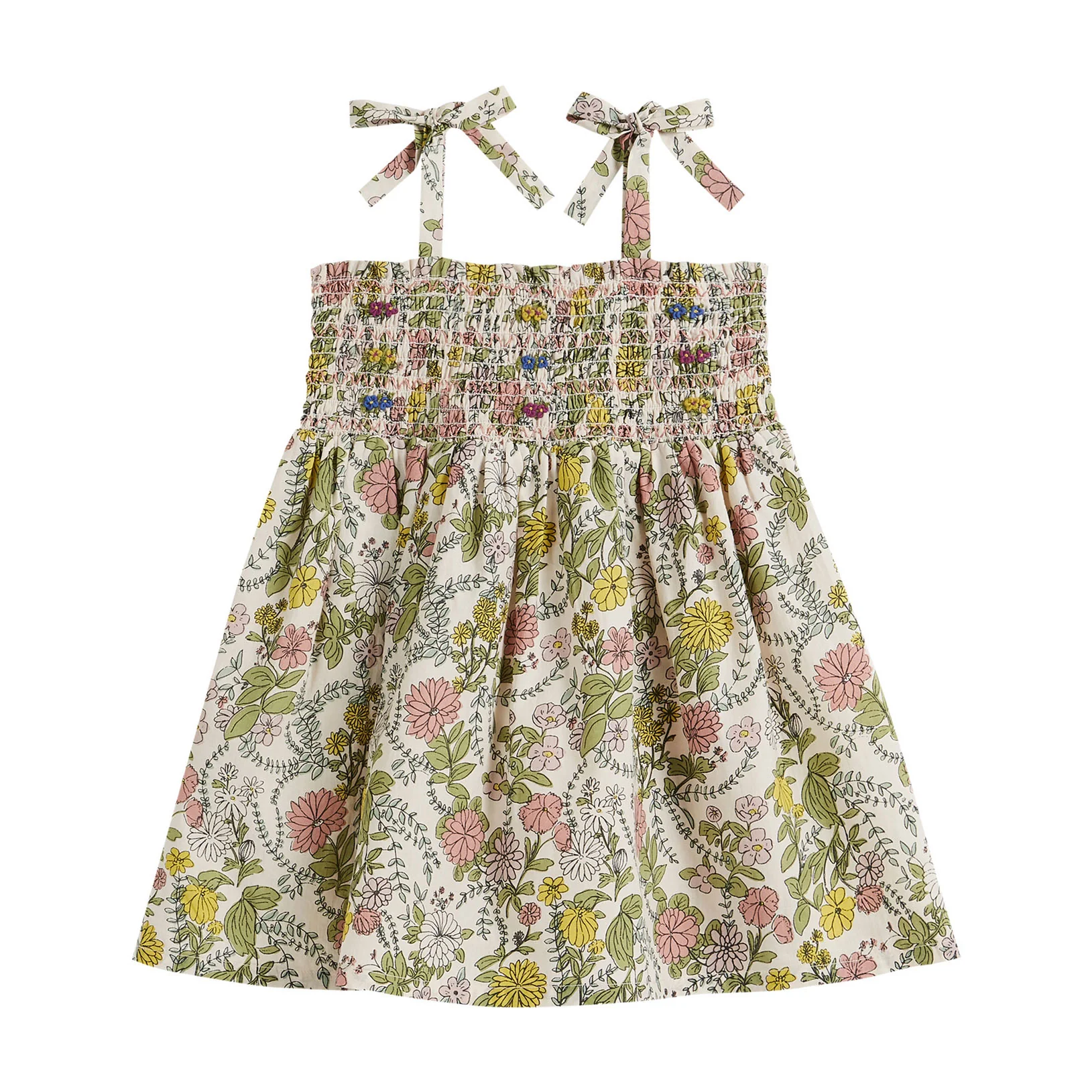 Emile et Ida Herbarium Embroidered Printed Dress