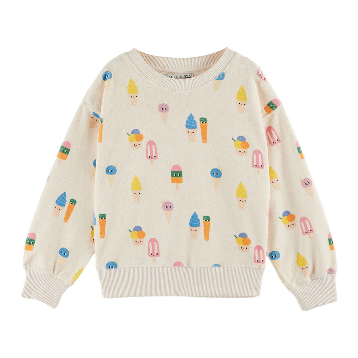 Emile et Ida Ice Cream Printed Terry Sweatshirt