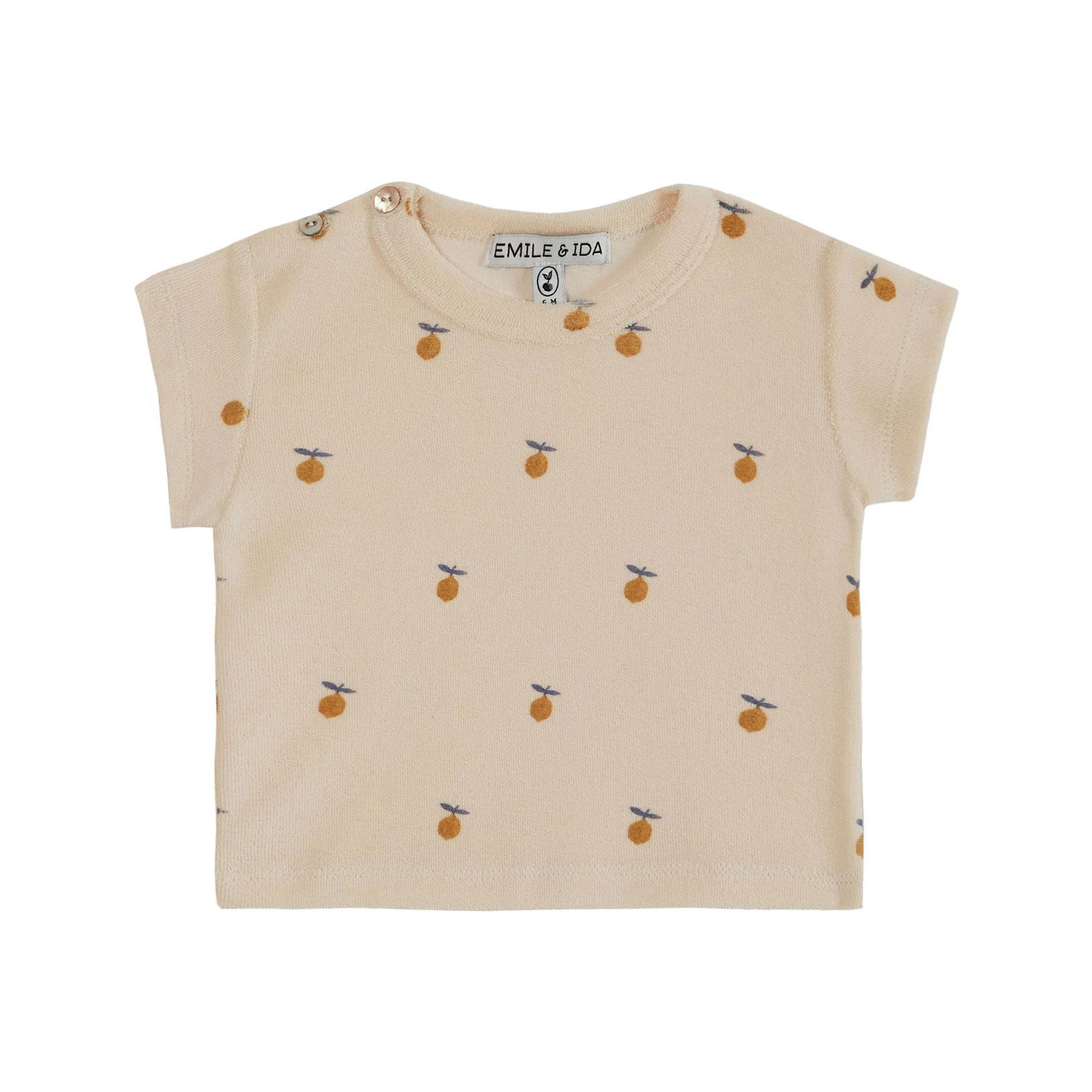 Emile et Ida Lemons Allover Terry Baby Tee