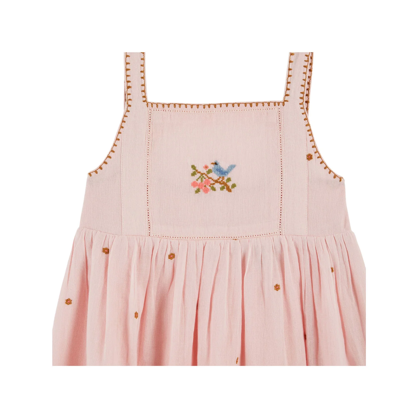 Emile et Ida Macaron Floral Embroidered Dress - Image 2