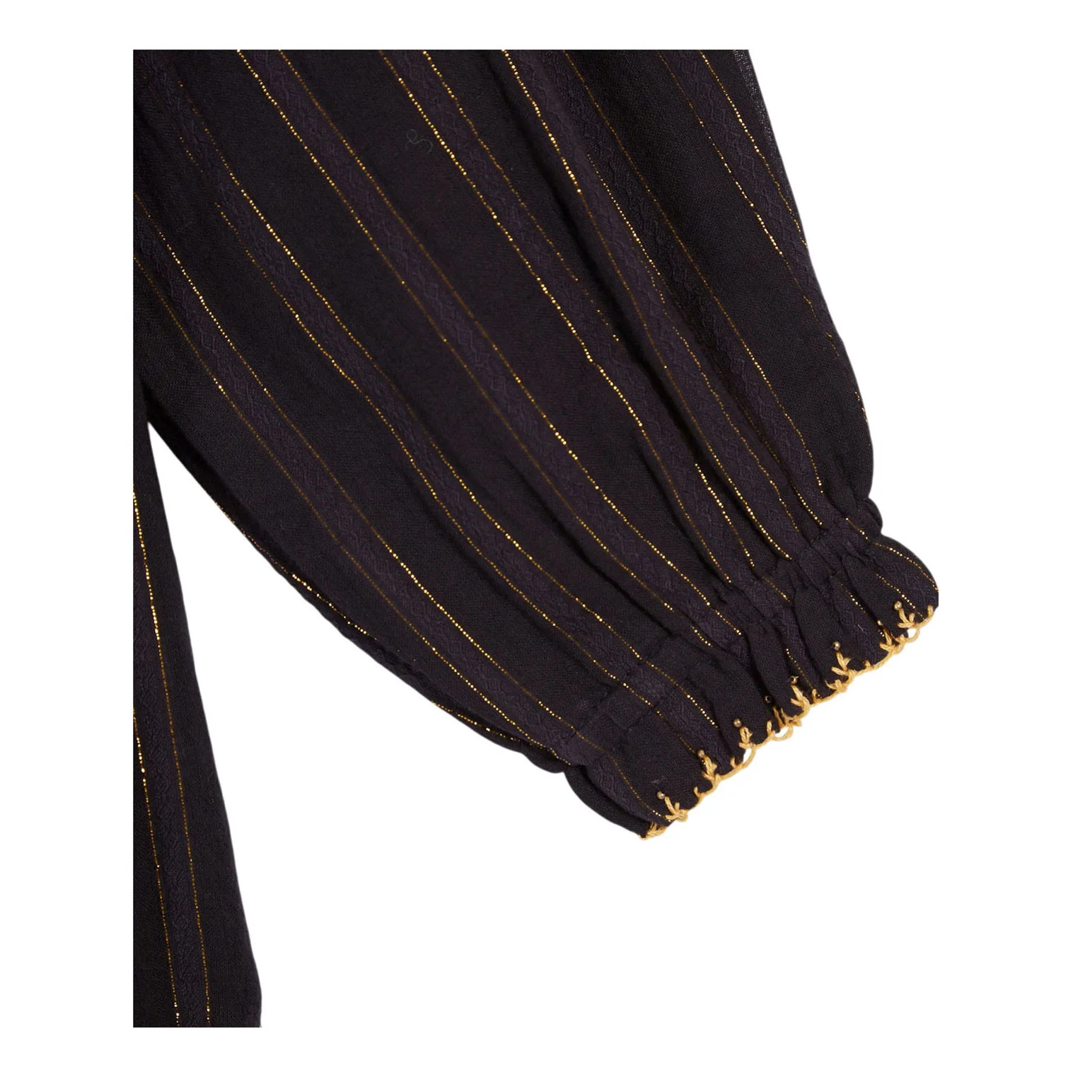 Emile et Ida Marine Lurex Embroidered Dress - Image 3