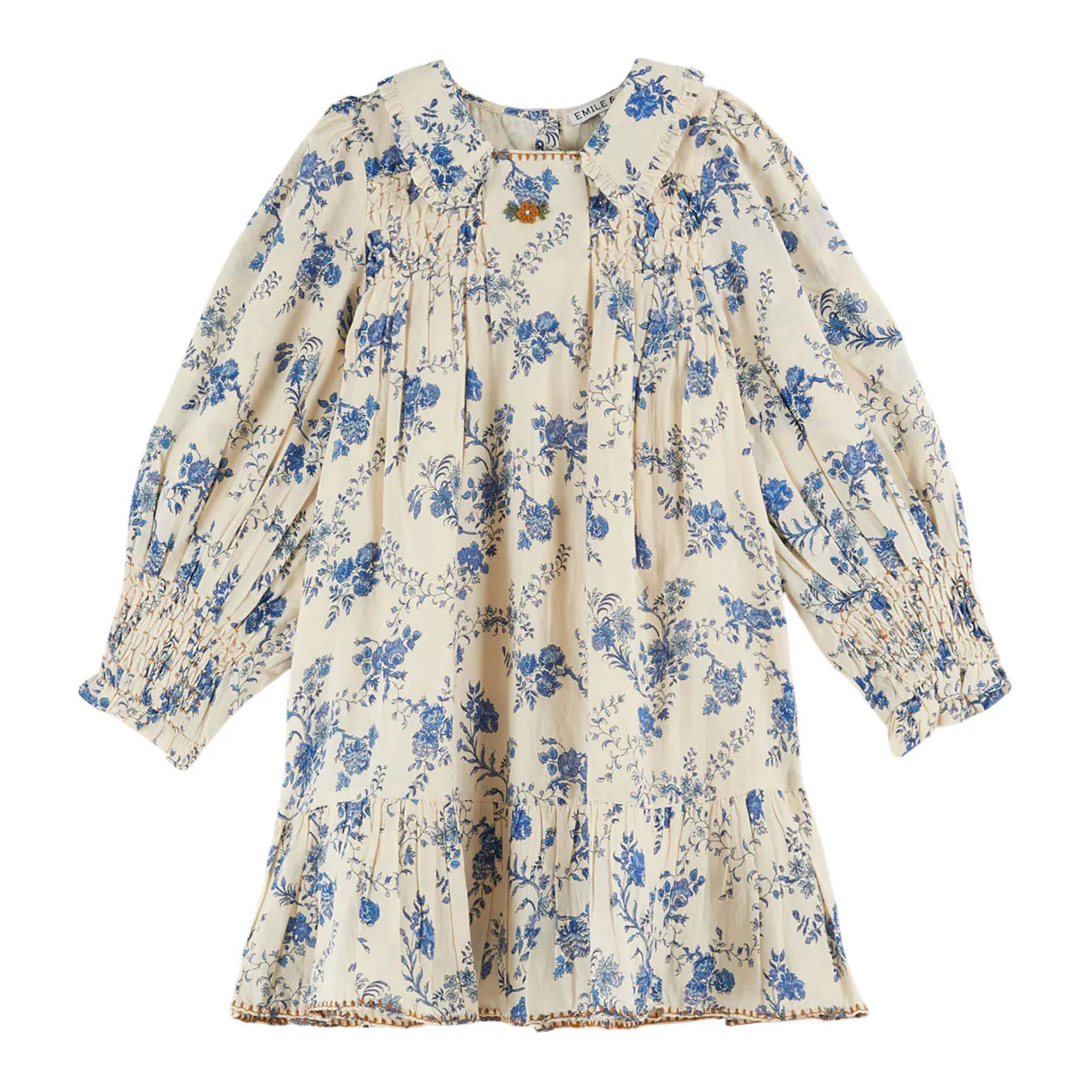 Emile et Ida Orchid Blue Smocked Dress