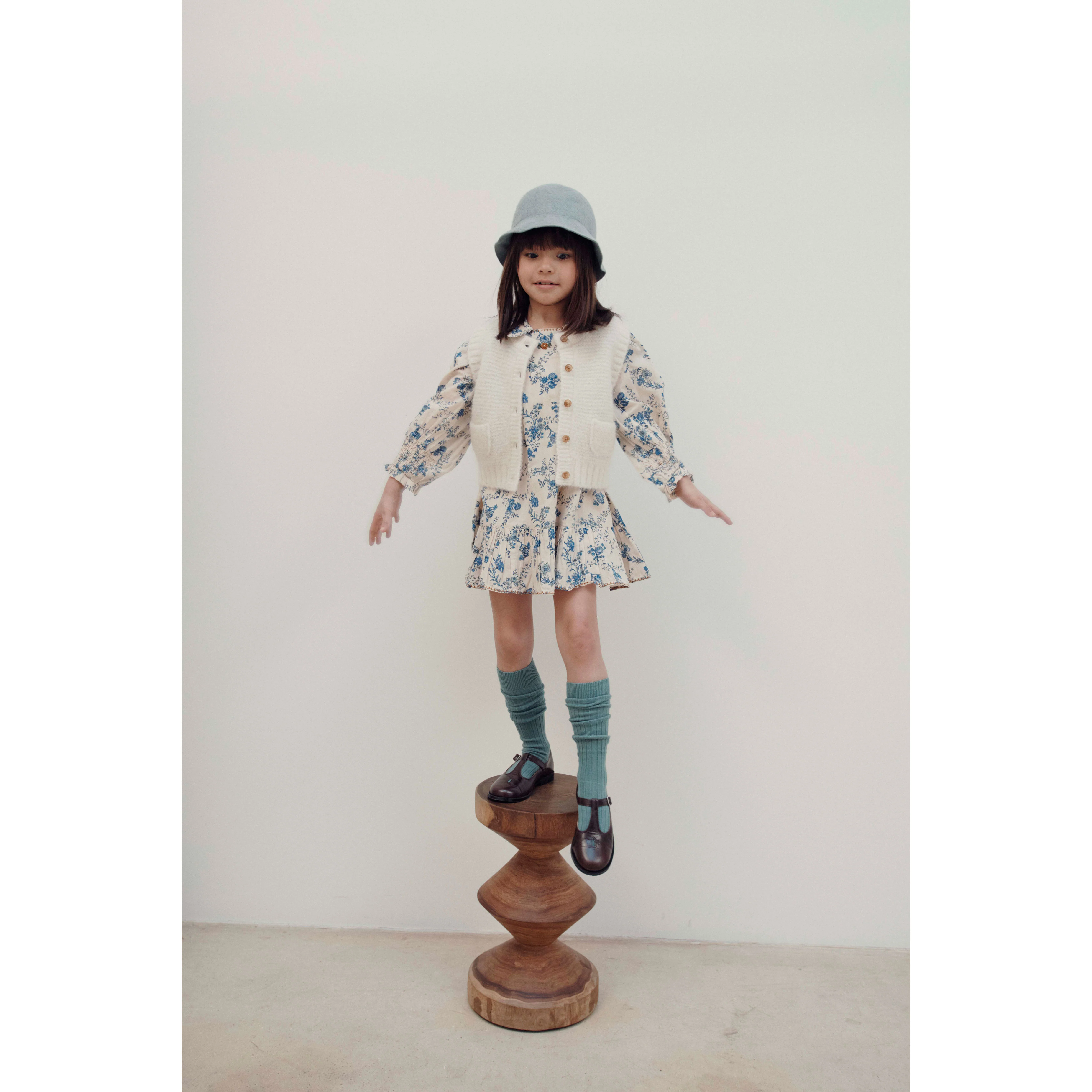 Emile et Ida Orchid Blue Smocked Dress - Image 2