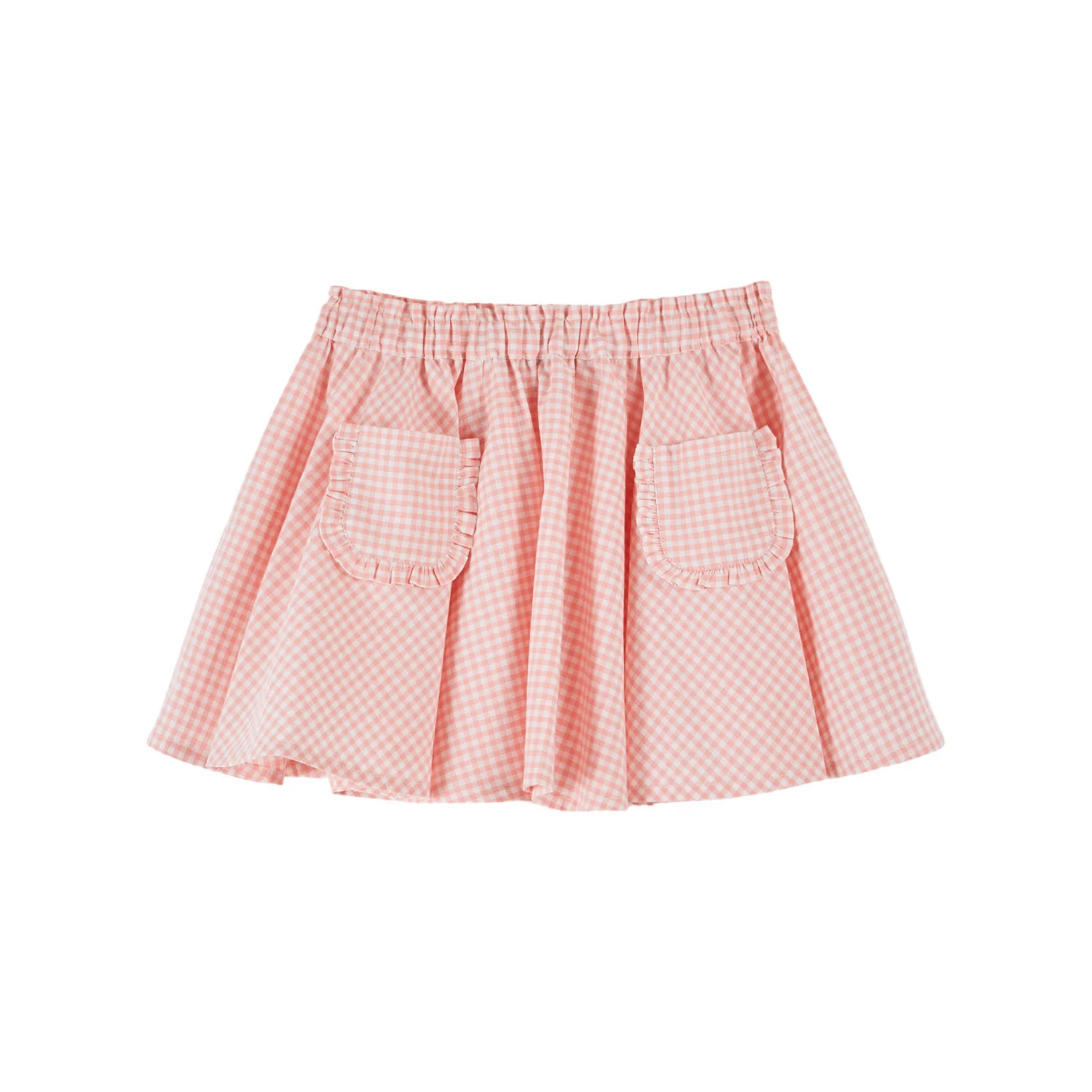 Emile et Ida Pink Gingham Skirt