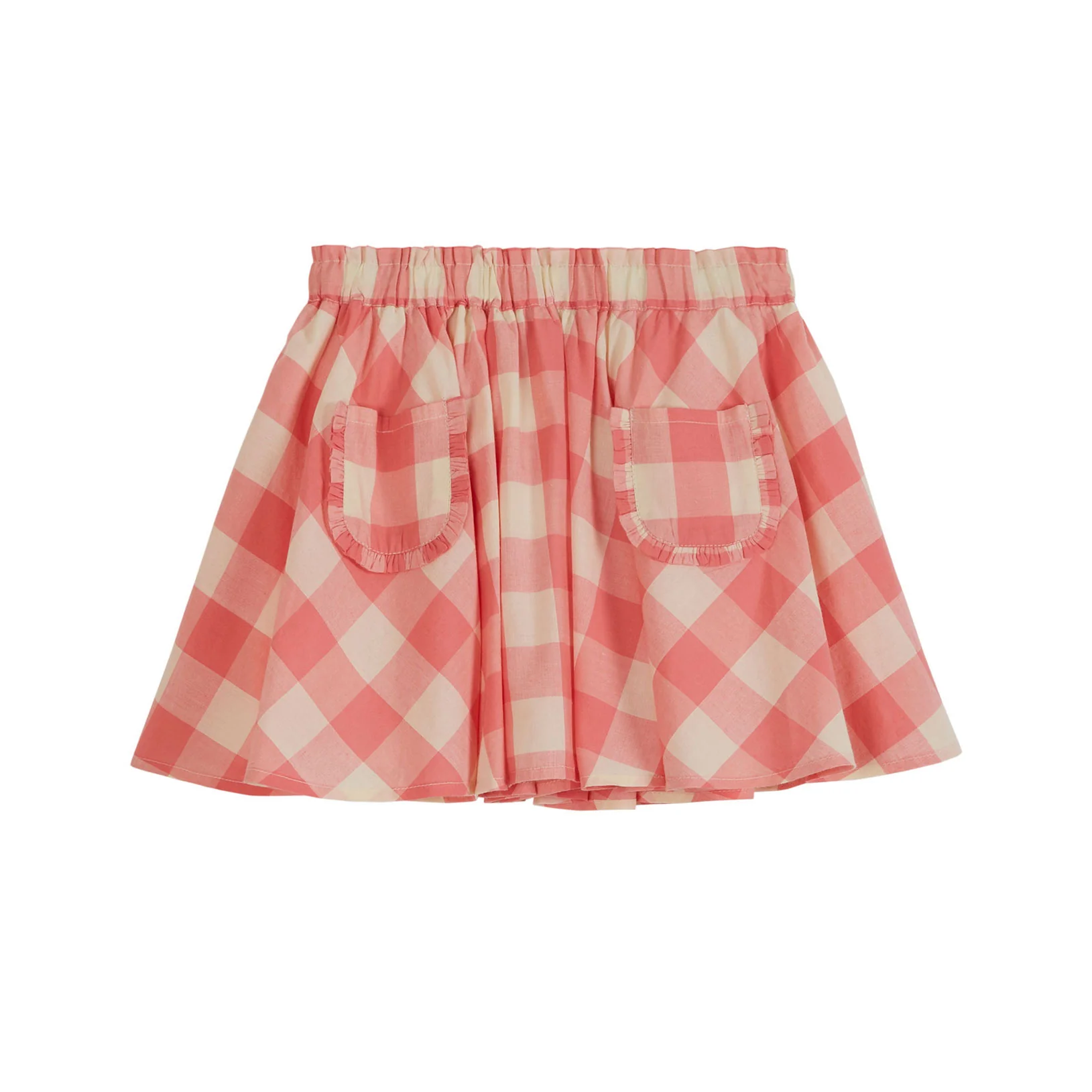 Emile et Ida Pink Gingham Skirt