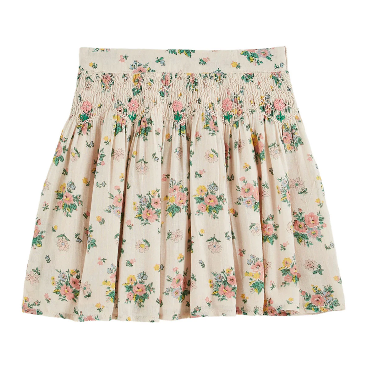 Emile et Ida Pink Spring Embroidered Skirt