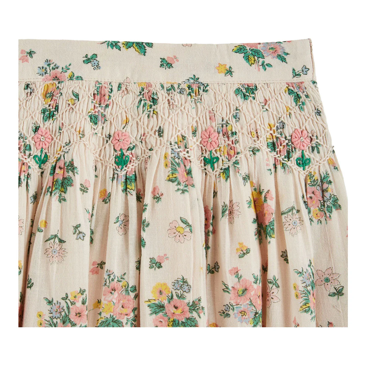 Emile et Ida Pink Spring Embroidered Skirt - Image 2