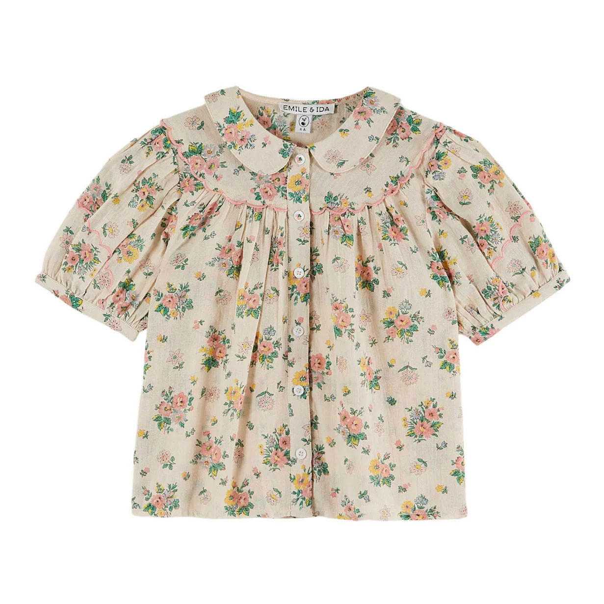 Emile et Ida Pink Spring Printed Blouse