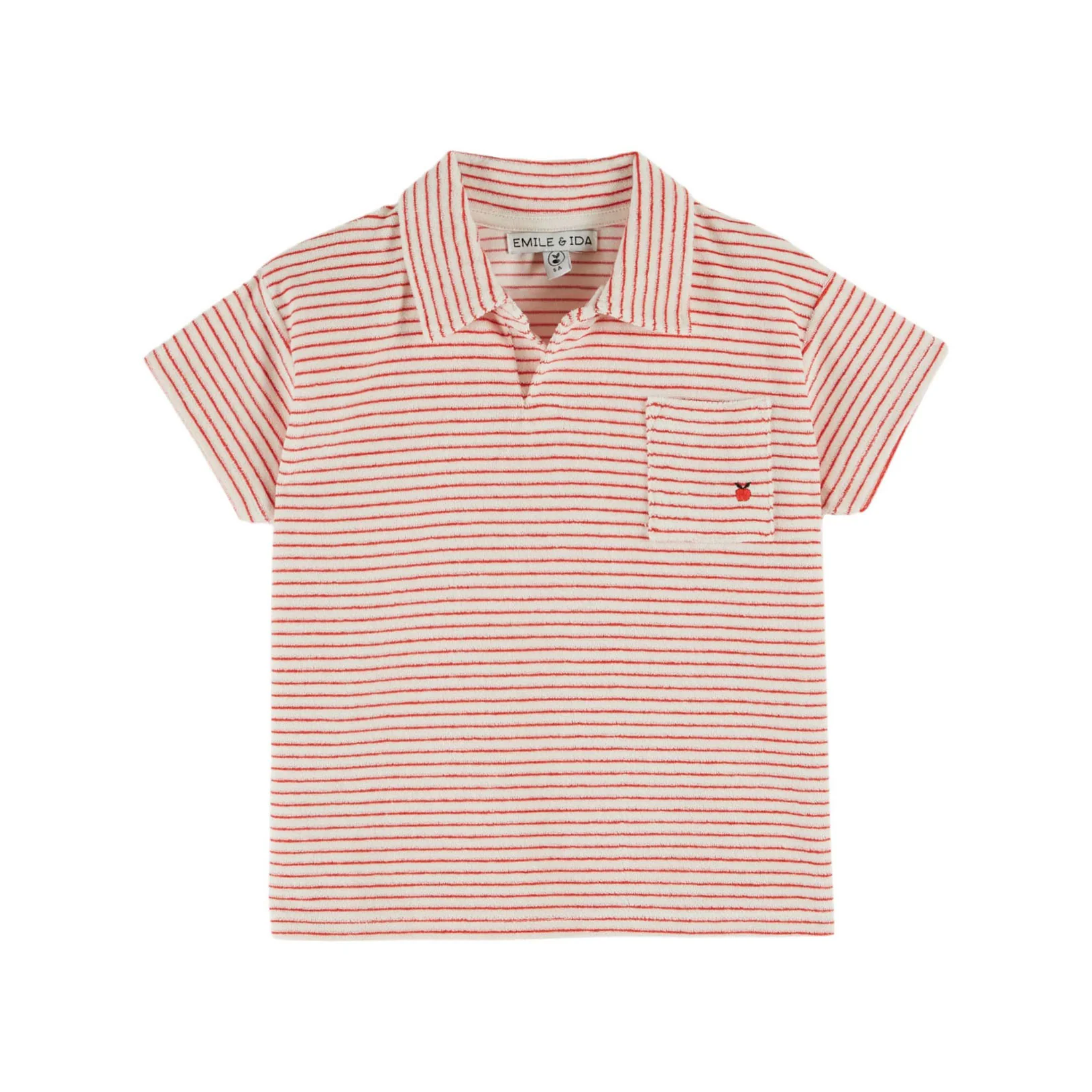 Emile et Ida Poppy Stripe Eponge Polo