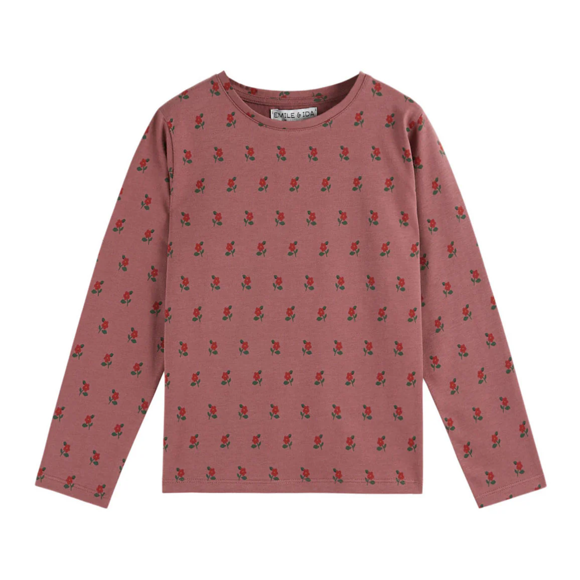 Emile et Ida Poppy Violine Print All Over Tee