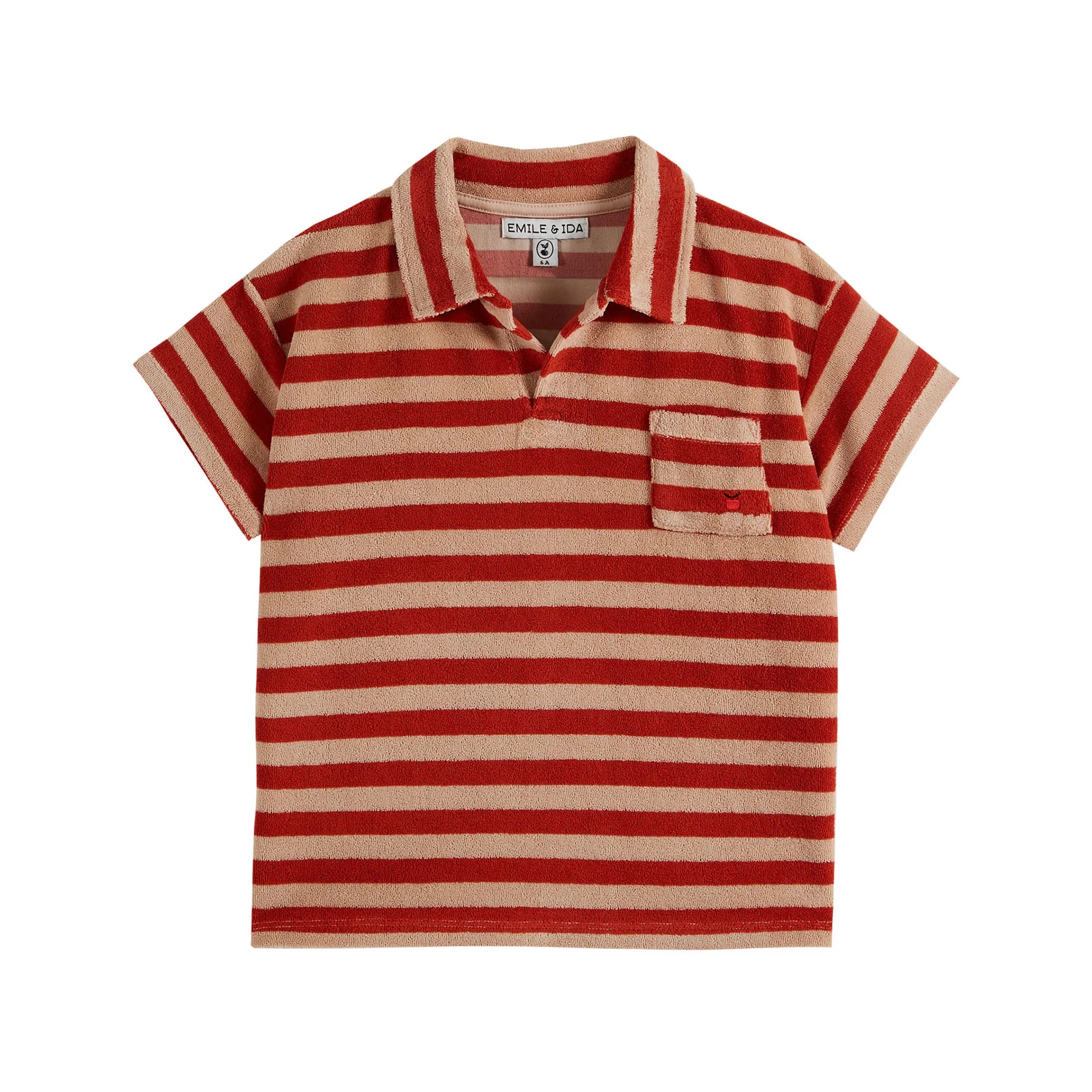 Emile et Ida Red Stripe Terry Polo