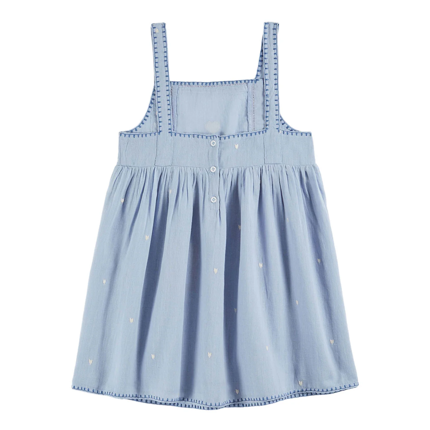 Emile et Ida Seafoam Embroidered Heart Dress - Image 2
