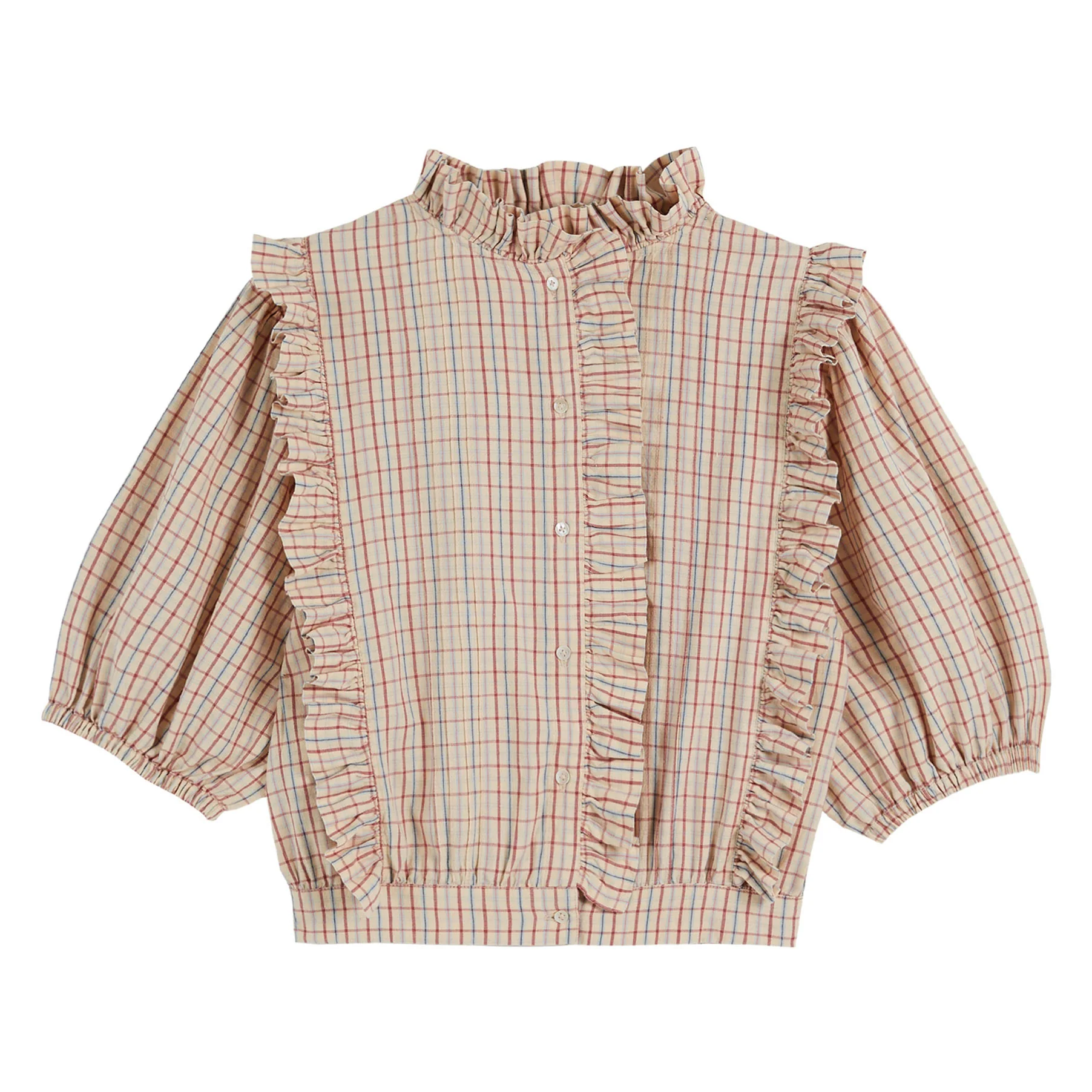 Emile et Ida Vanilla Plaid Womens Blouse