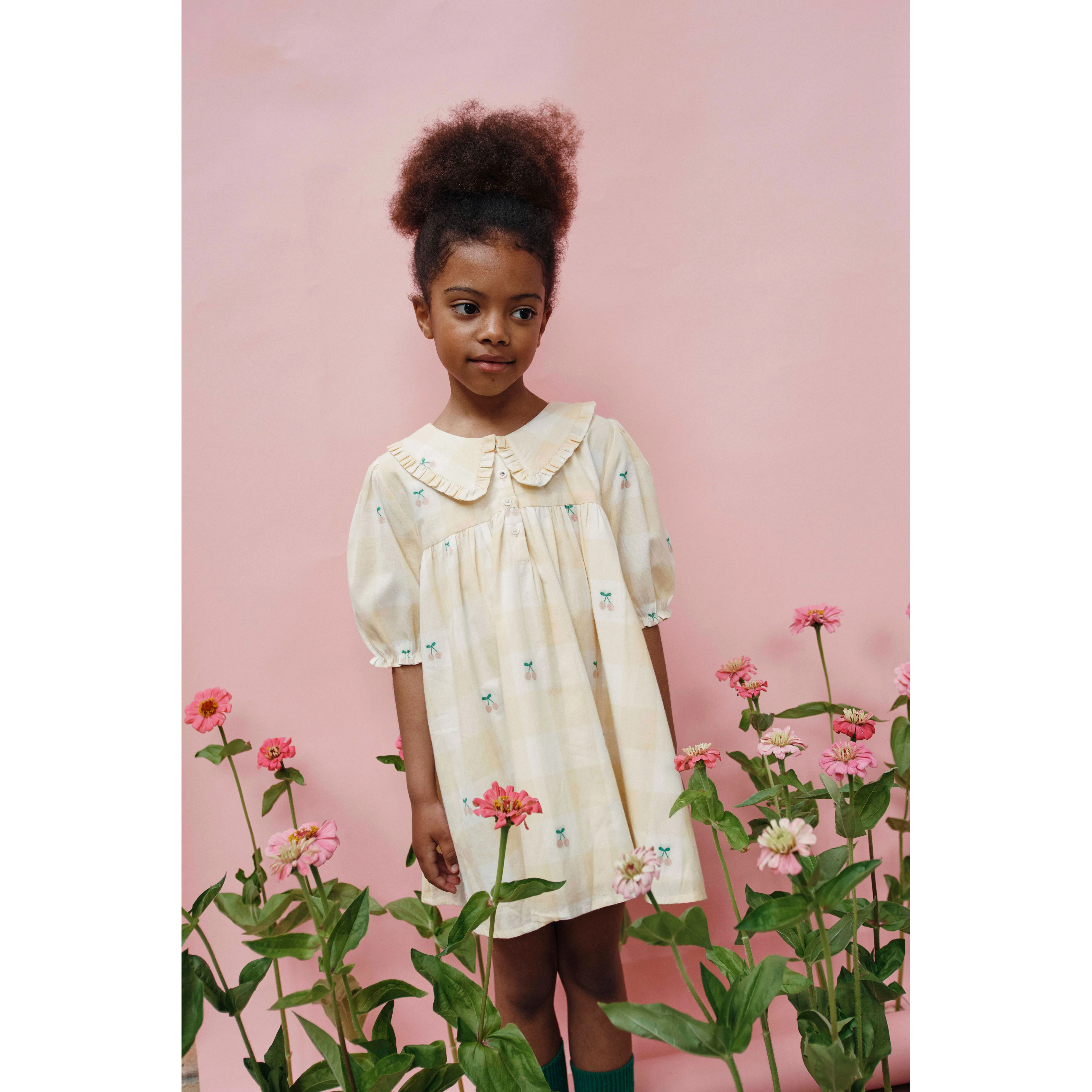Emile et Ida Vichy Cherry Dress - Image 2