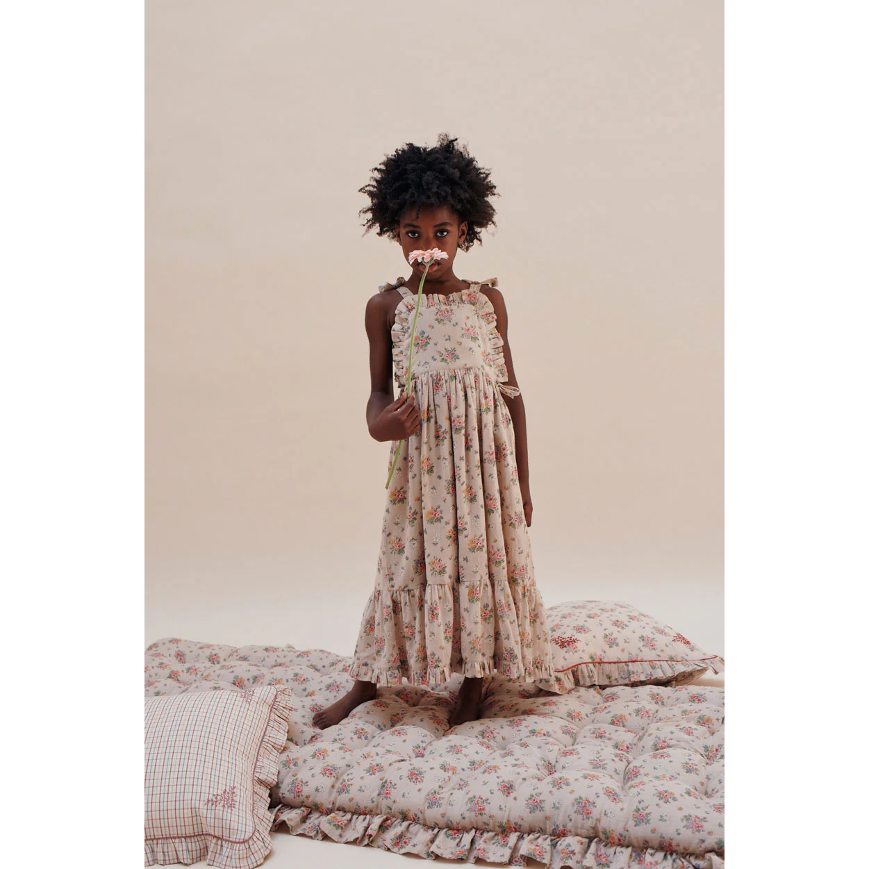 Emile et Ida Vintage Floral Long Dress - Image 2
