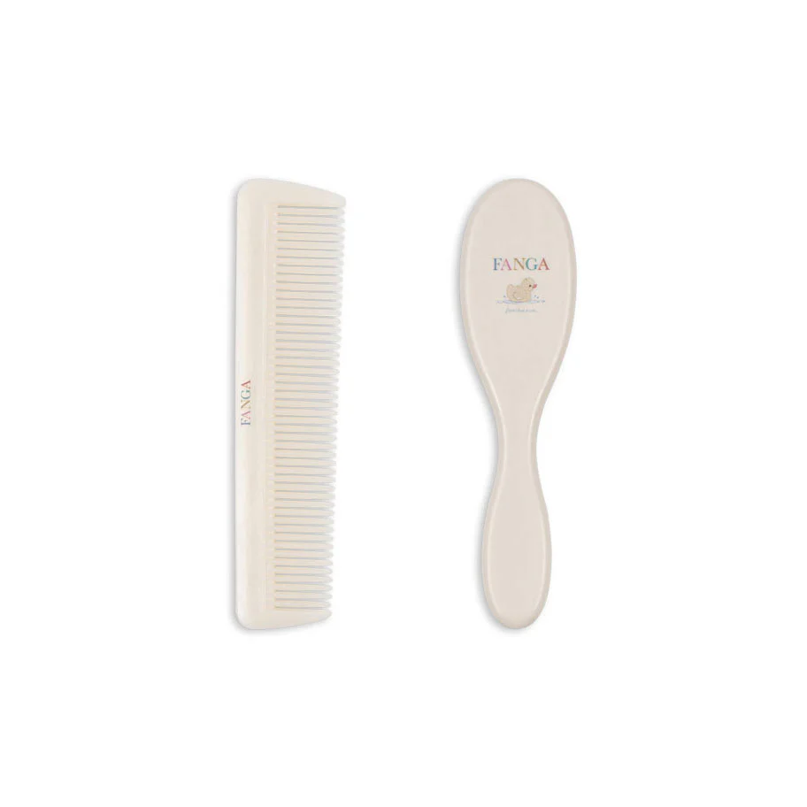 FANGA FONTANA Beige Baby Hairbrush Set - Image 2