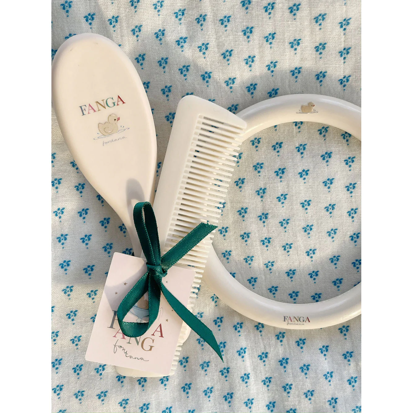 FANGA FONTANA Beige Baby Hairbrush Set - Image 4