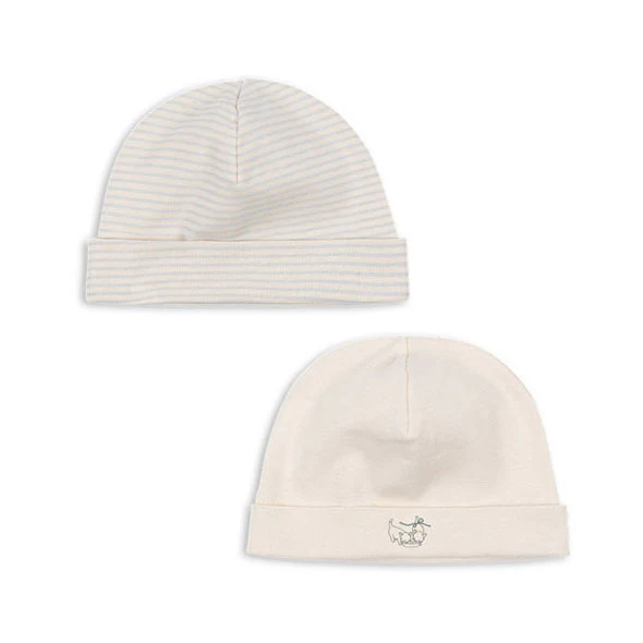 FANGA FONTANA Blue Mix Fio Stripe 2 Pack Beanie