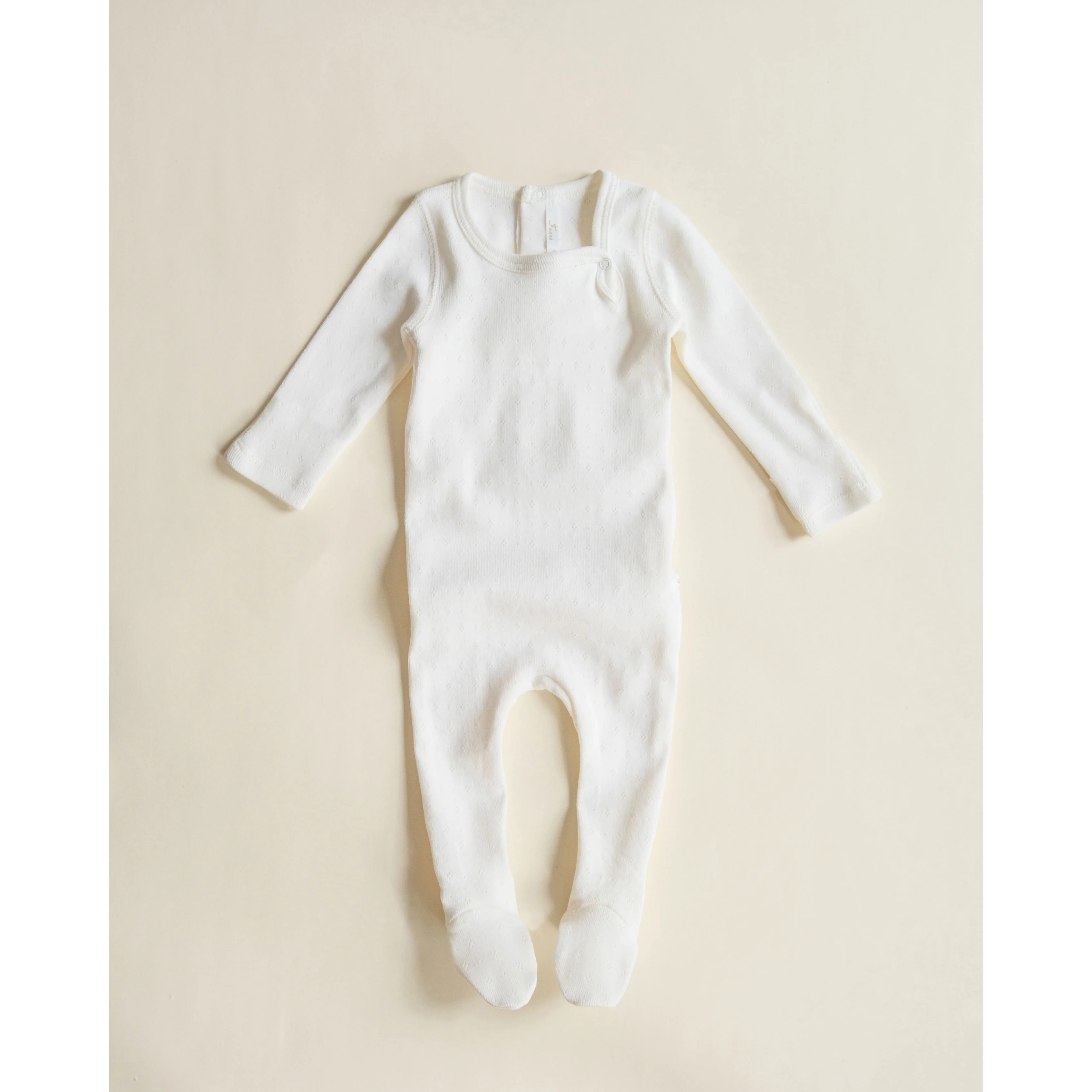 Ferne Dove White Pointelle Footie