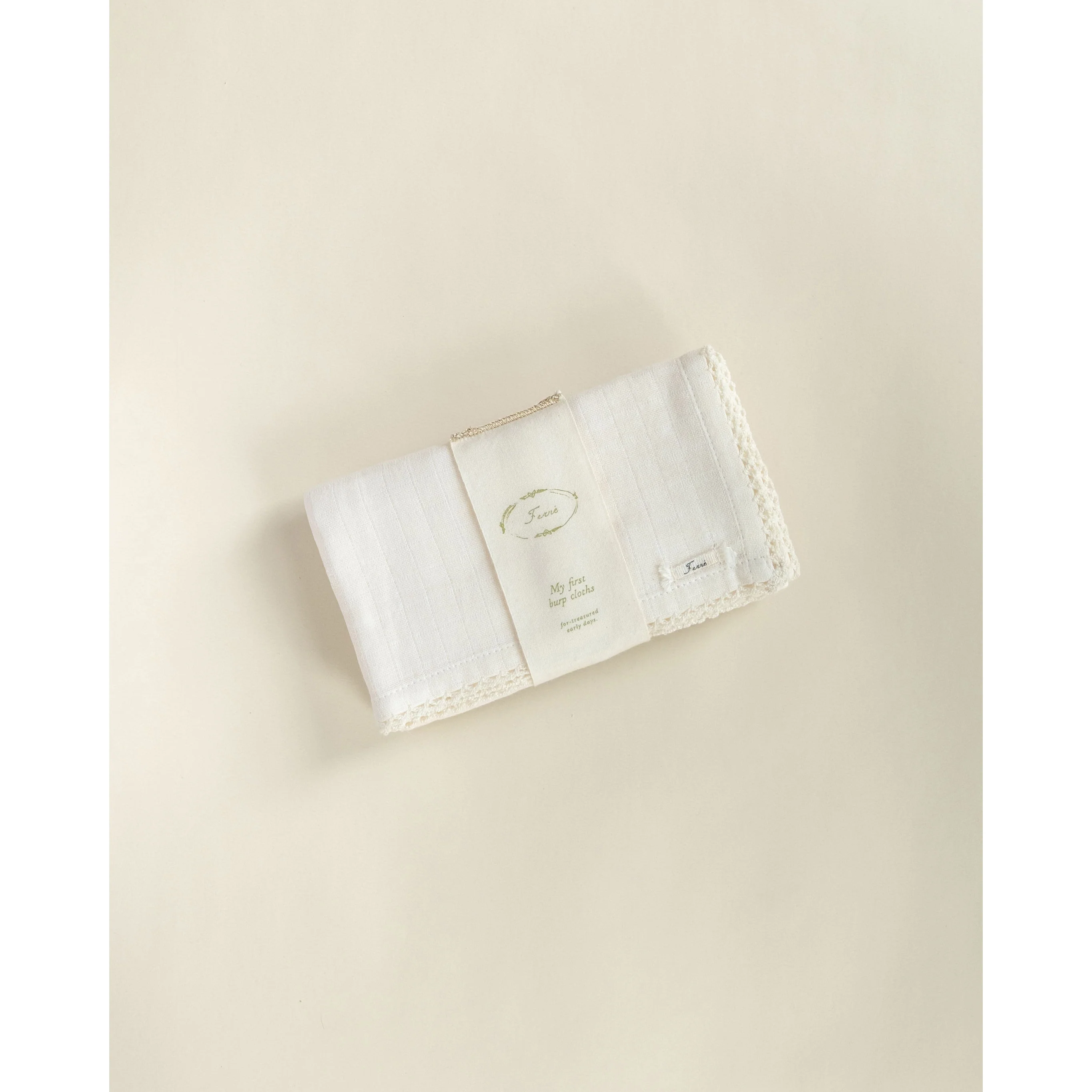 Ferne Ecru Burp cloth set of 2 - Image 2