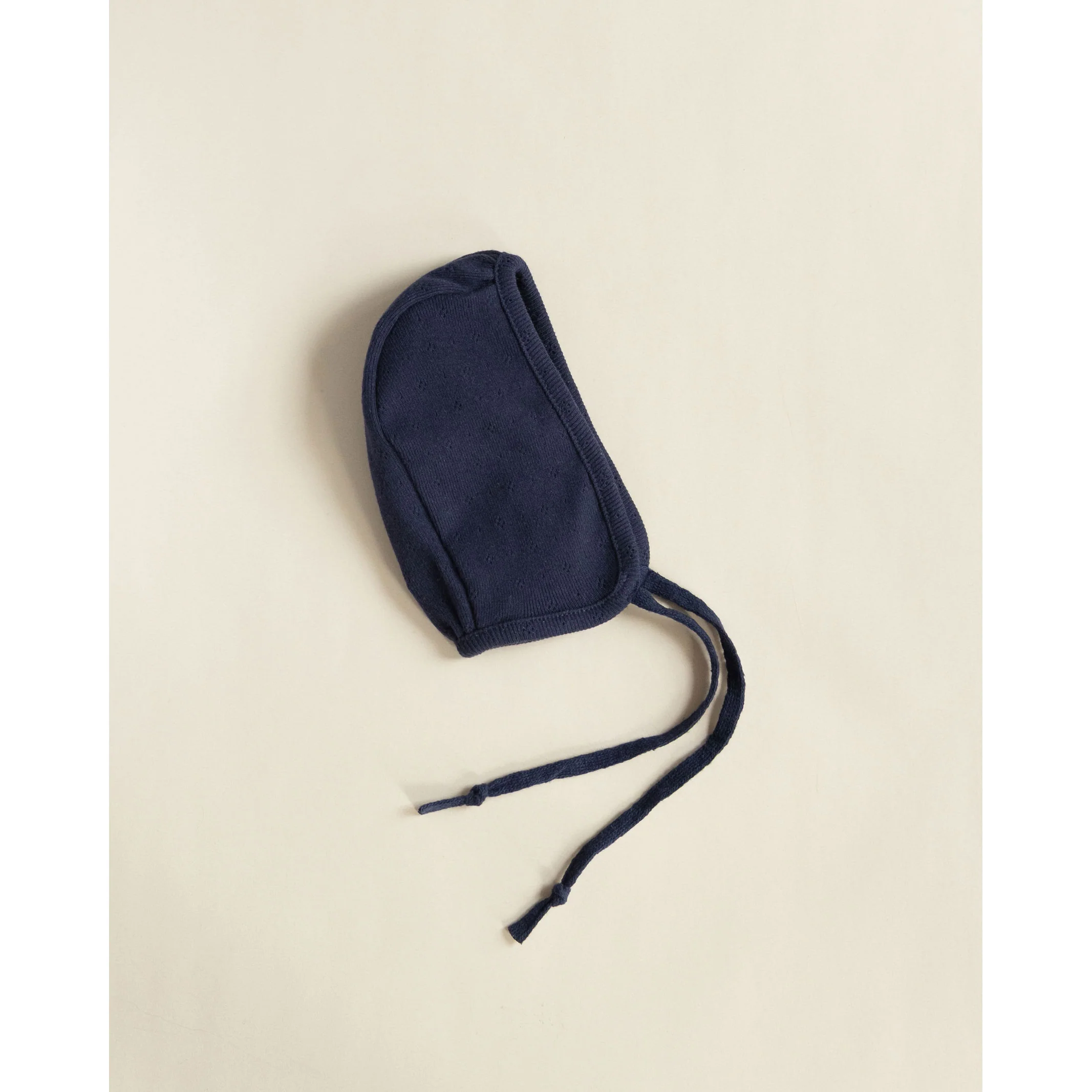 Ferne Navy Blue Pointelle Bonnet