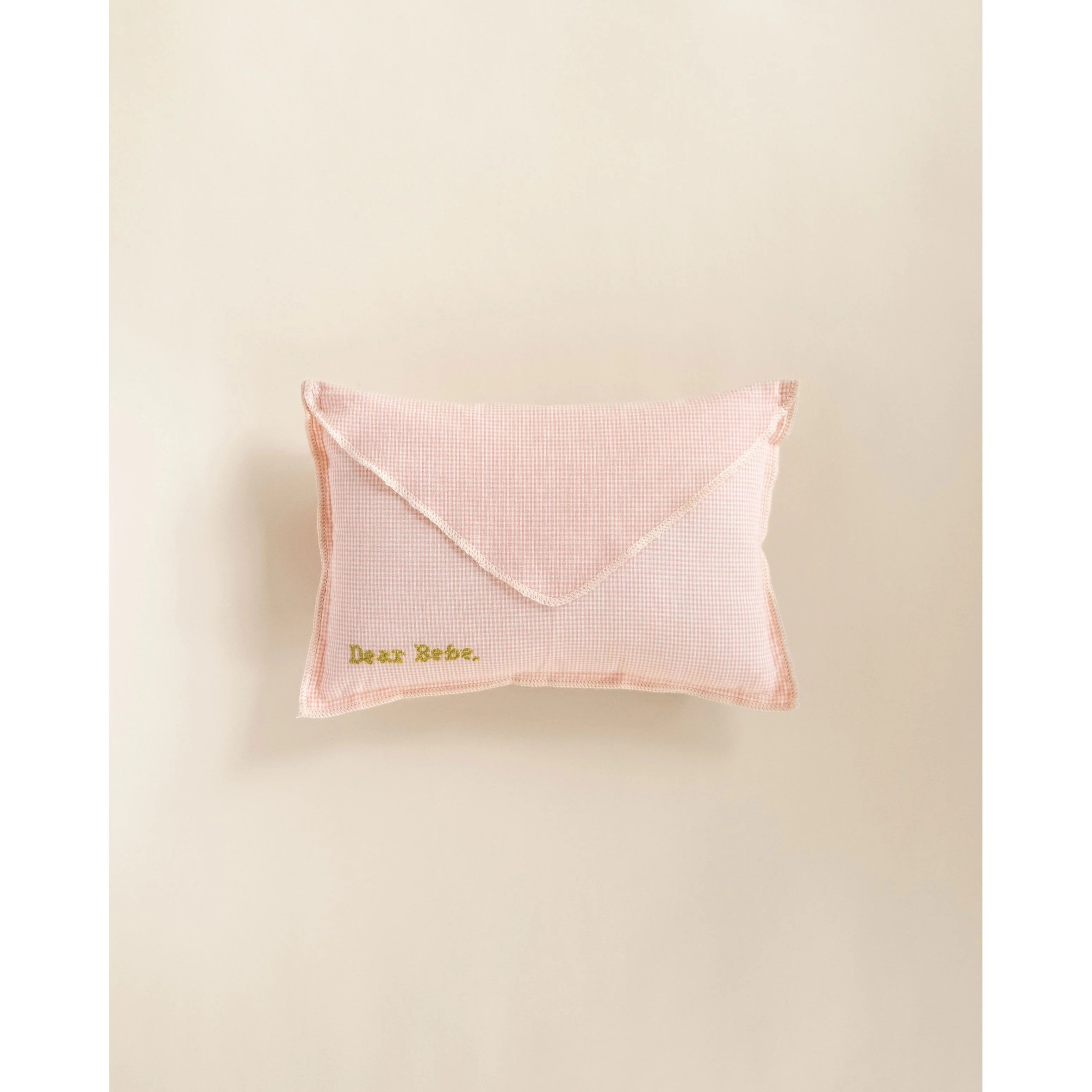 Ferne Pink Gingham Envelope Pillow