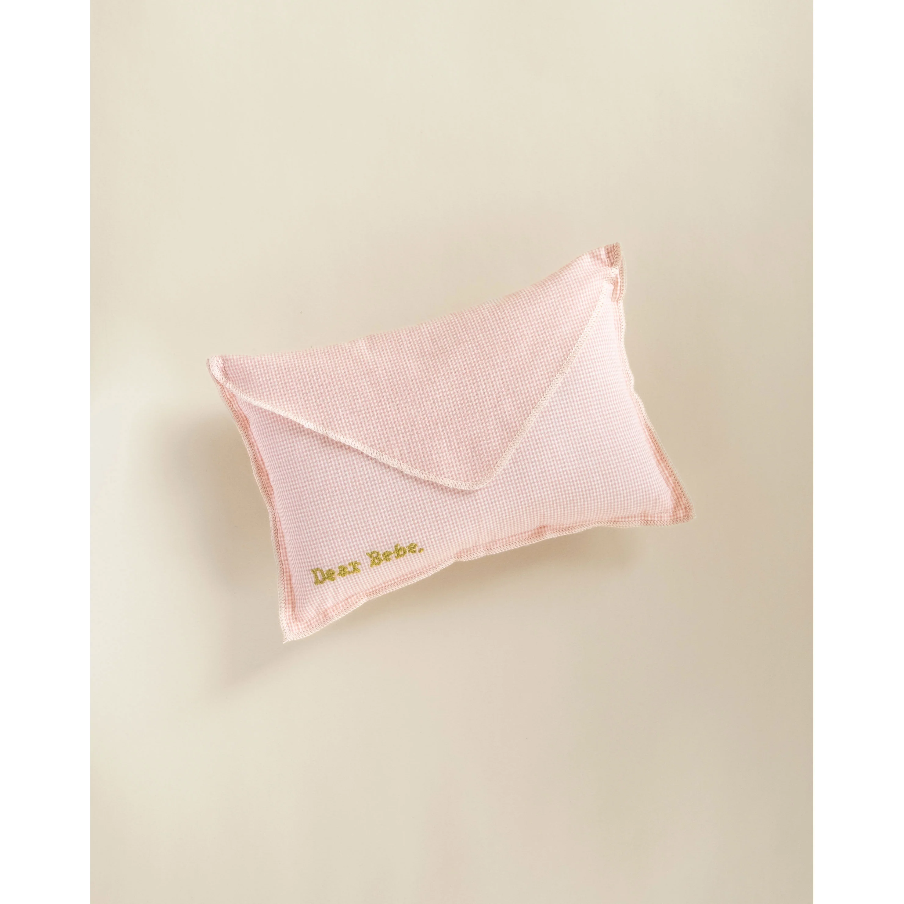 Ferne Pink Gingham Envelope Pillow - Image 2