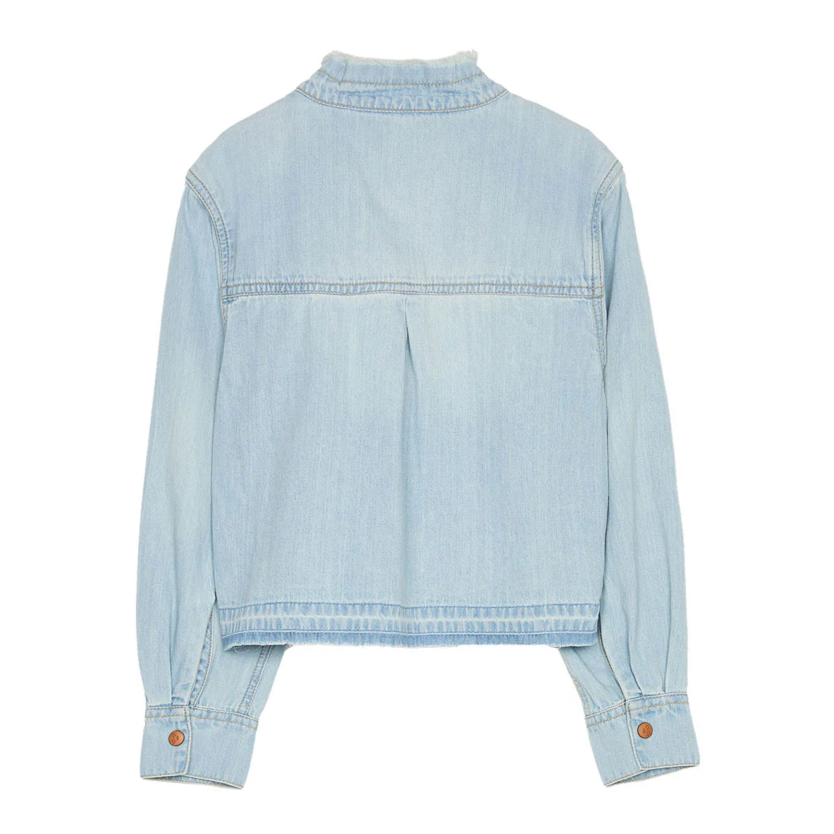 Finger In The Nose Blue Denim Long Sleeve Hena Shirt - Image 3