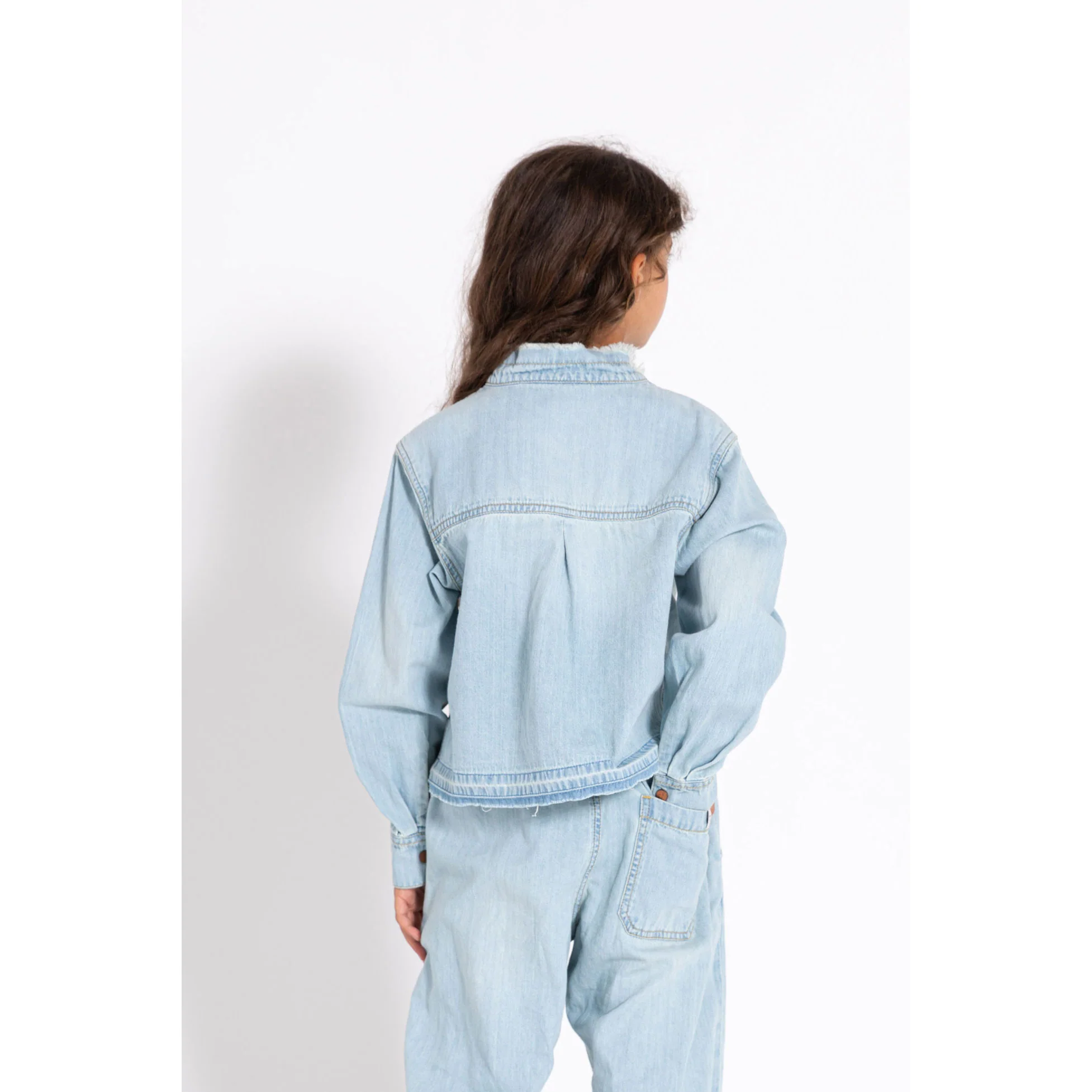 Finger In The Nose Blue Denim Long Sleeve Hena Shirt - Image 4