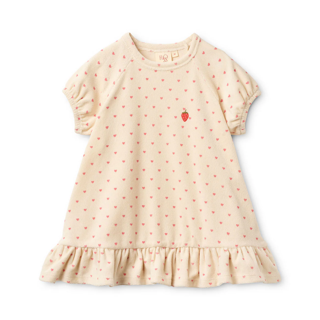Floss Cream/Pink Heart Nohr Dress