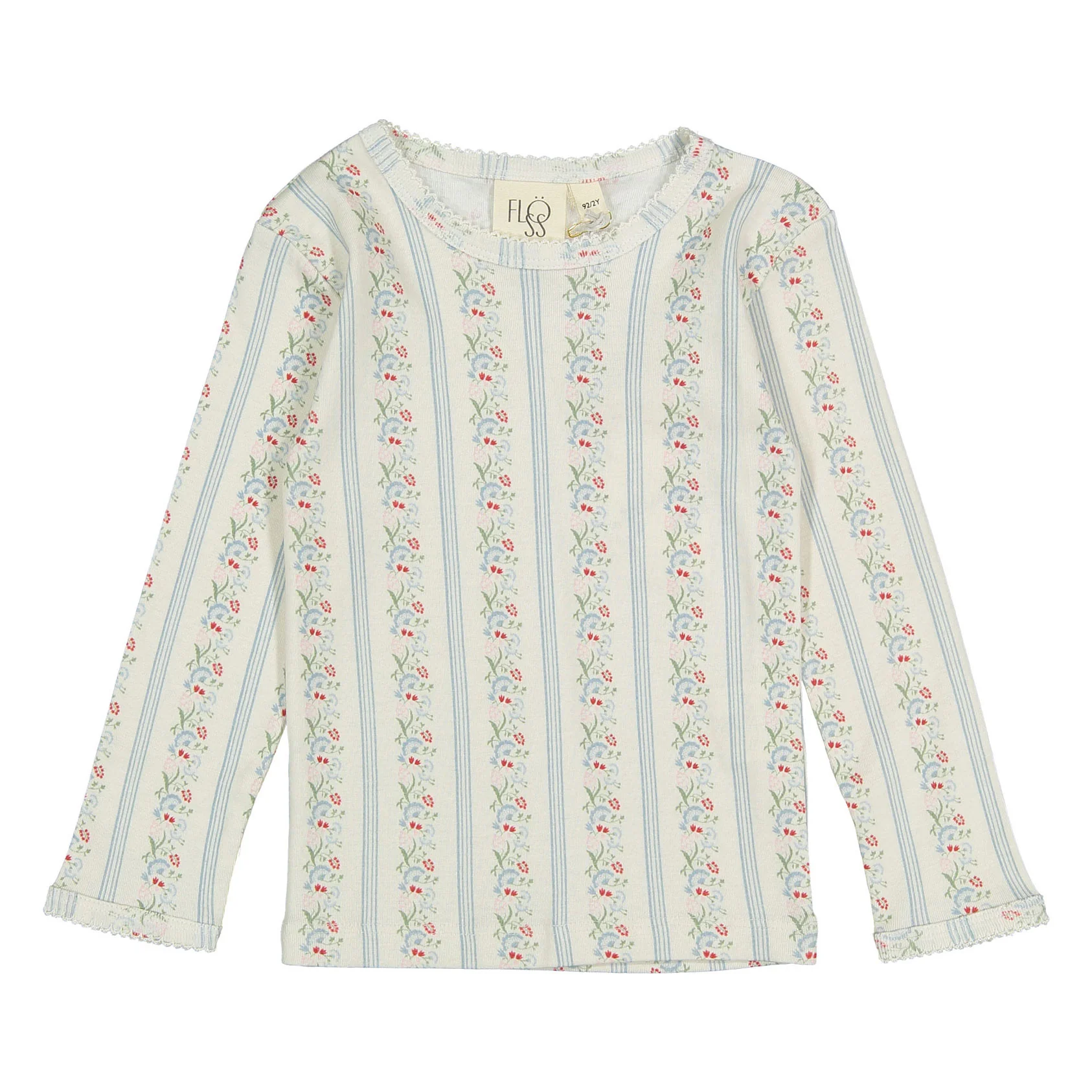 Floss Soft White/Bright Blue Abigail Tee