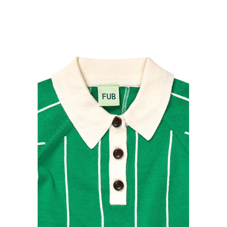 FUB Basil/Ecru Striped Polo - Image 2