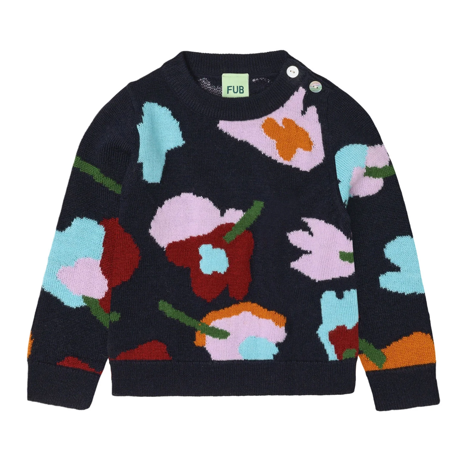 FUB Dark Navy Baby Jaquard Sweater