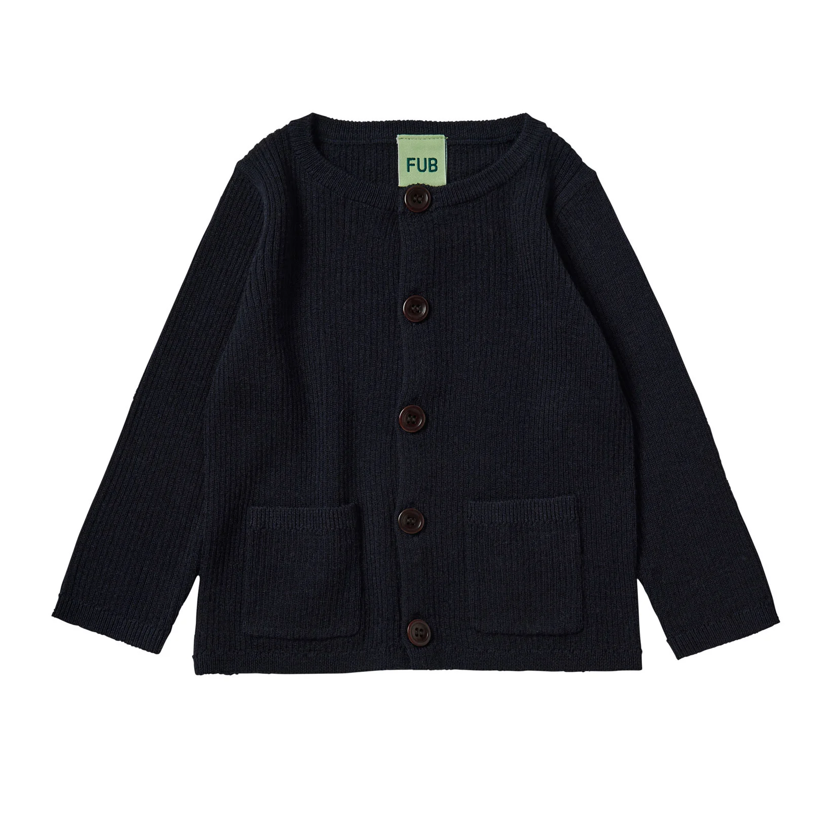 FUB Dark Navy Baby Rib Cardigan