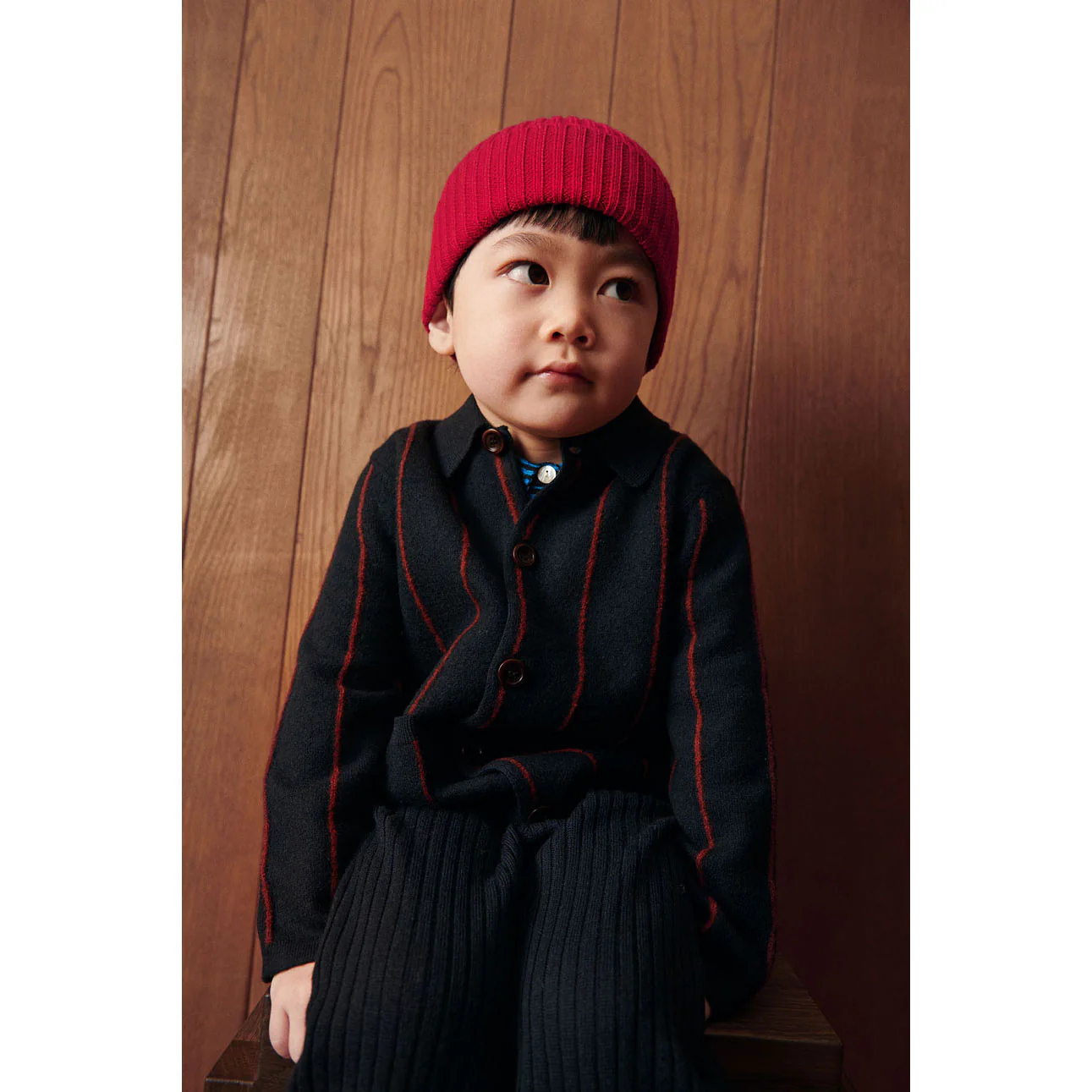 FUB Dark Navy Felted Jacket - Image 2