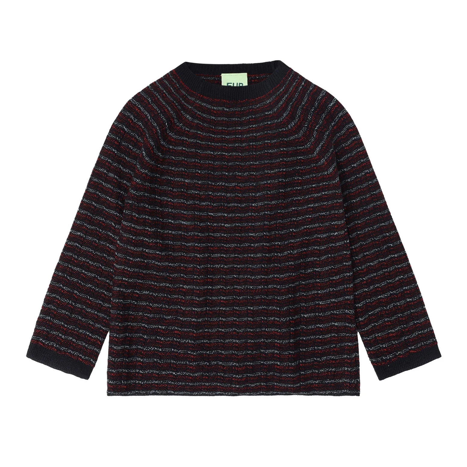 FUB Dark Navy Melange Highneck Crew