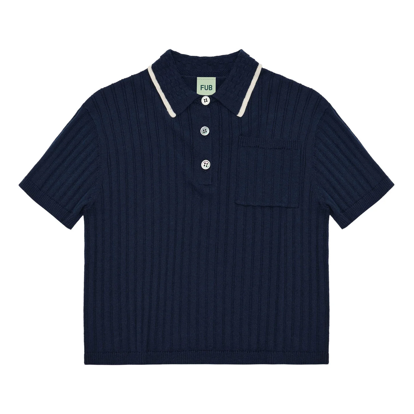 FUB Dark Navy Rib Polo