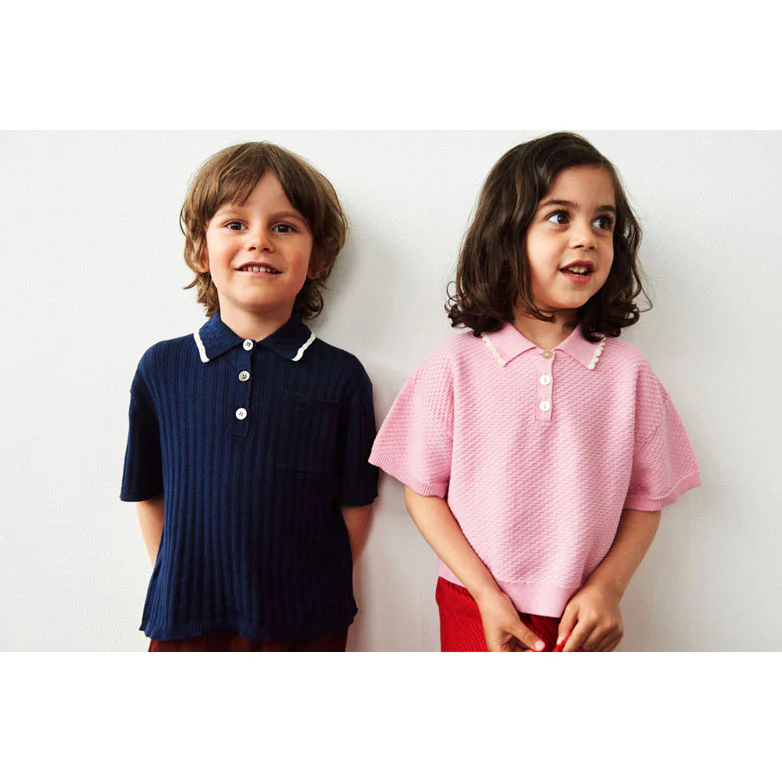 FUB Dark Navy Rib Polo - Image 2