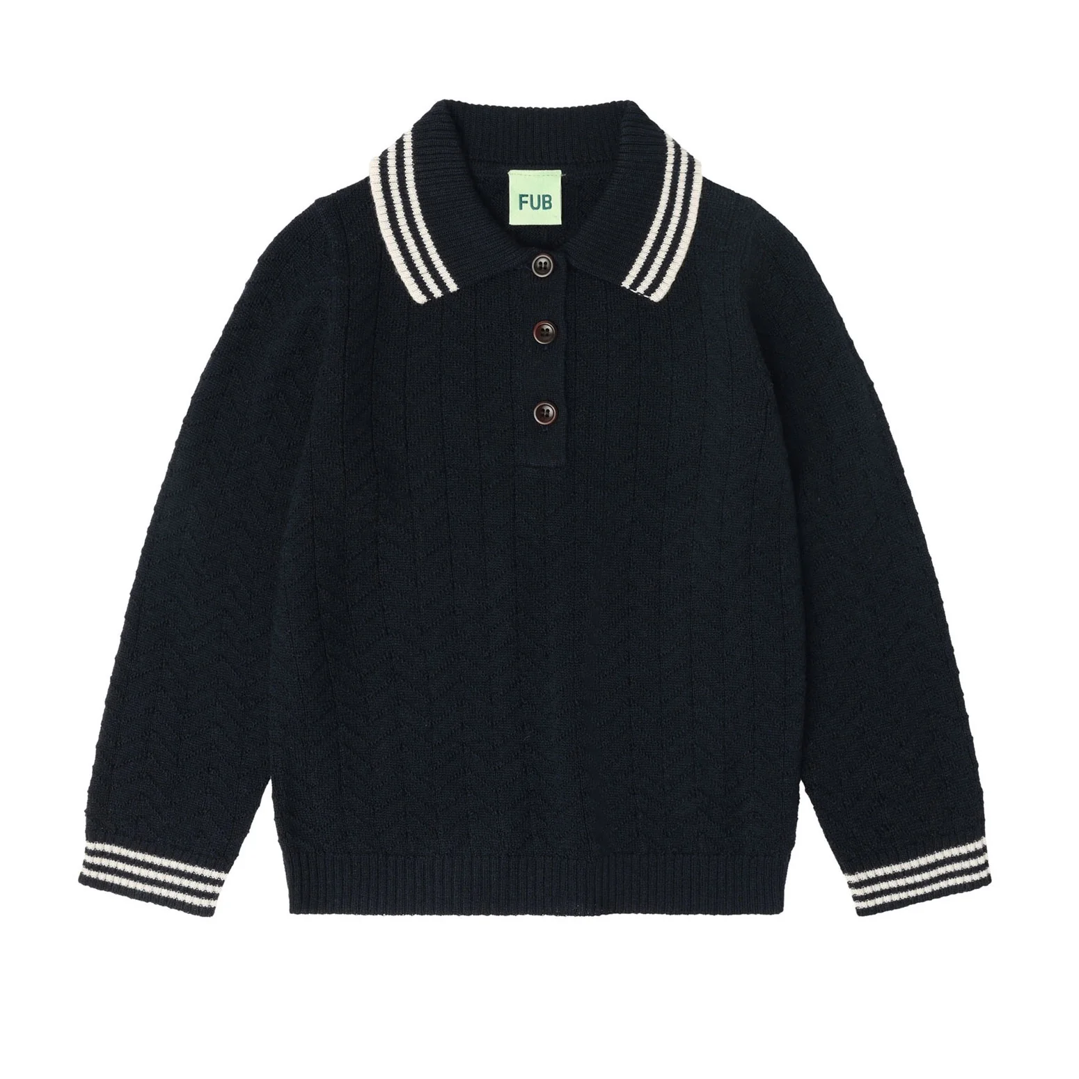 FUB Dark Navy ZigZag Polo