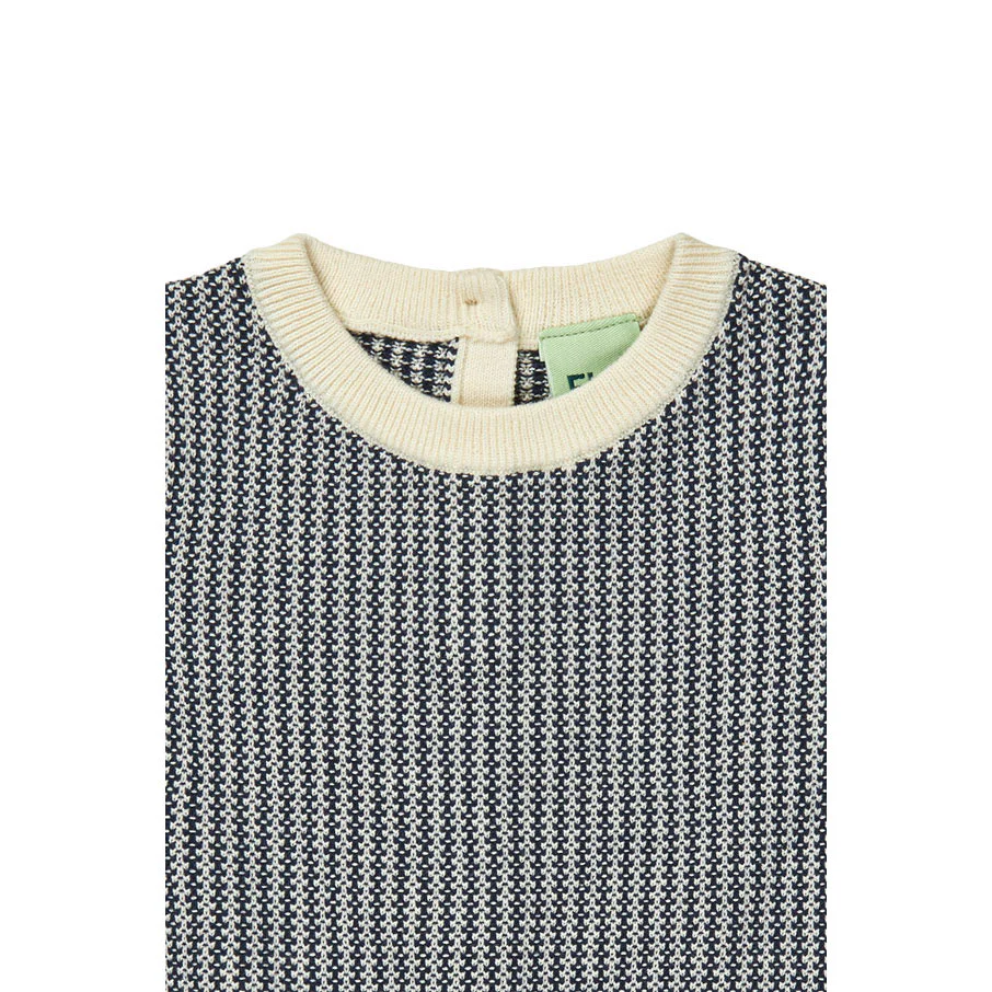 FUB Ecru/Dark Navy Baby Two Color Top - Image 2