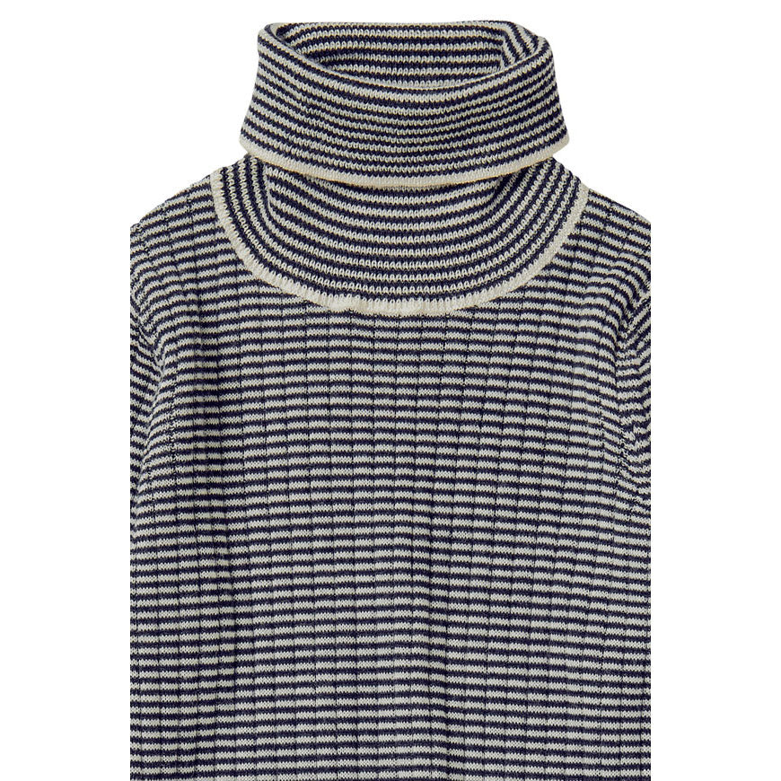 FUB Ecru/Dark Navy Rollneck Pullover - Image 2