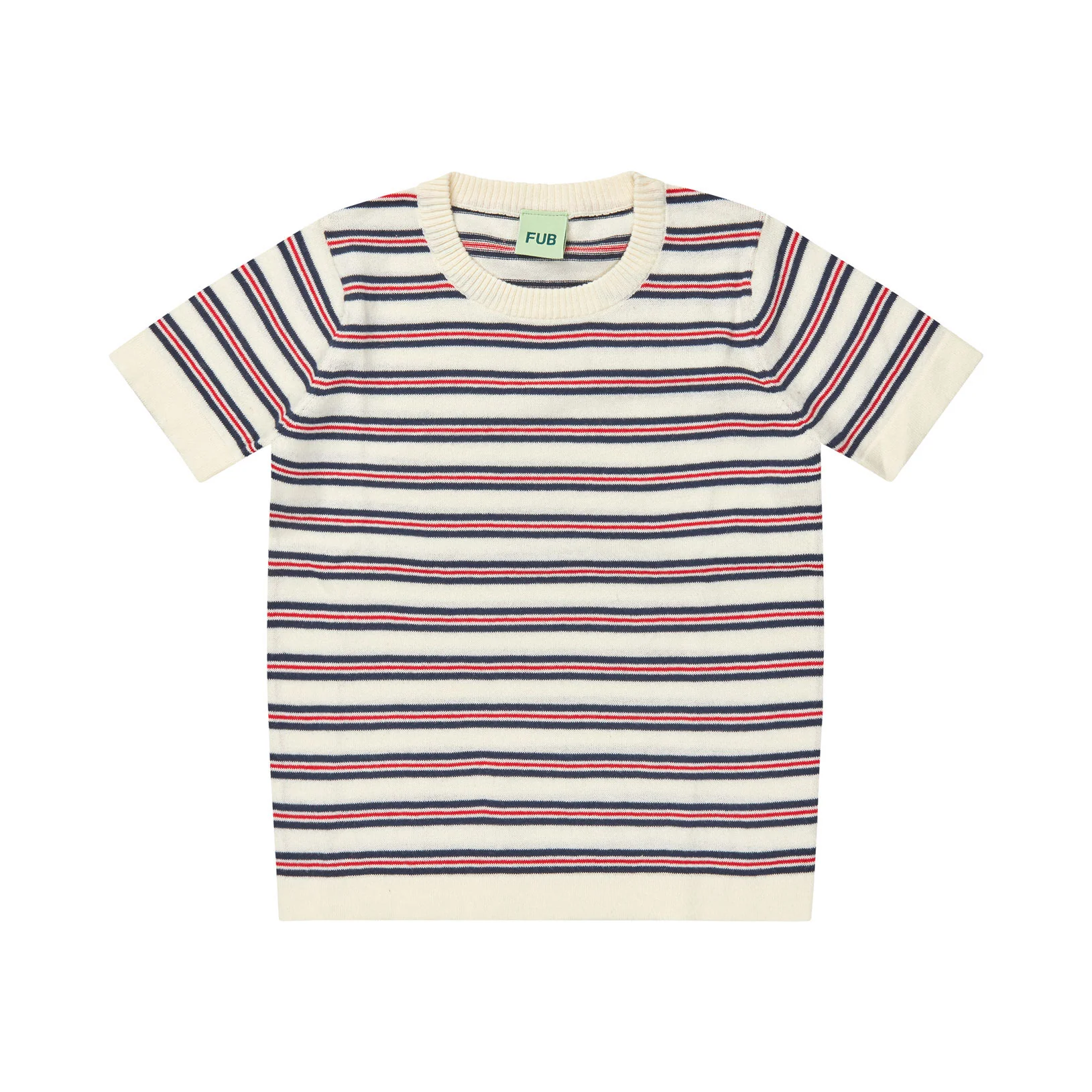 FUB Ecru/Dark Navy Striped Top