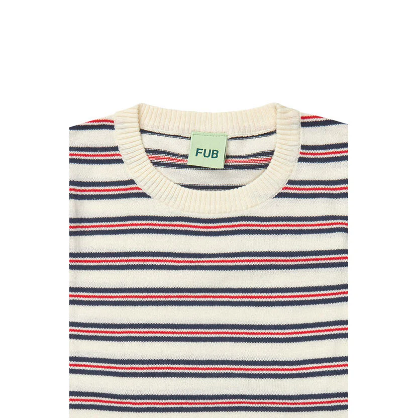 FUB Ecru/Dark Navy Striped Top - Image 2