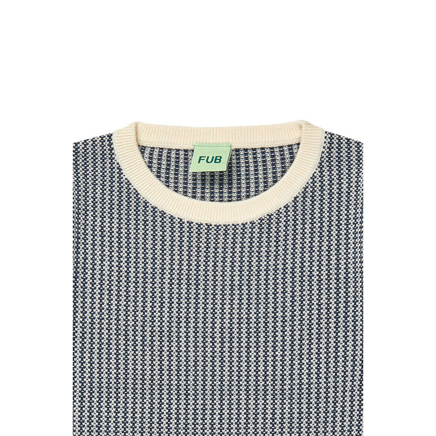 FUB Ecru/Dark Navy Two Color Top - Image 2