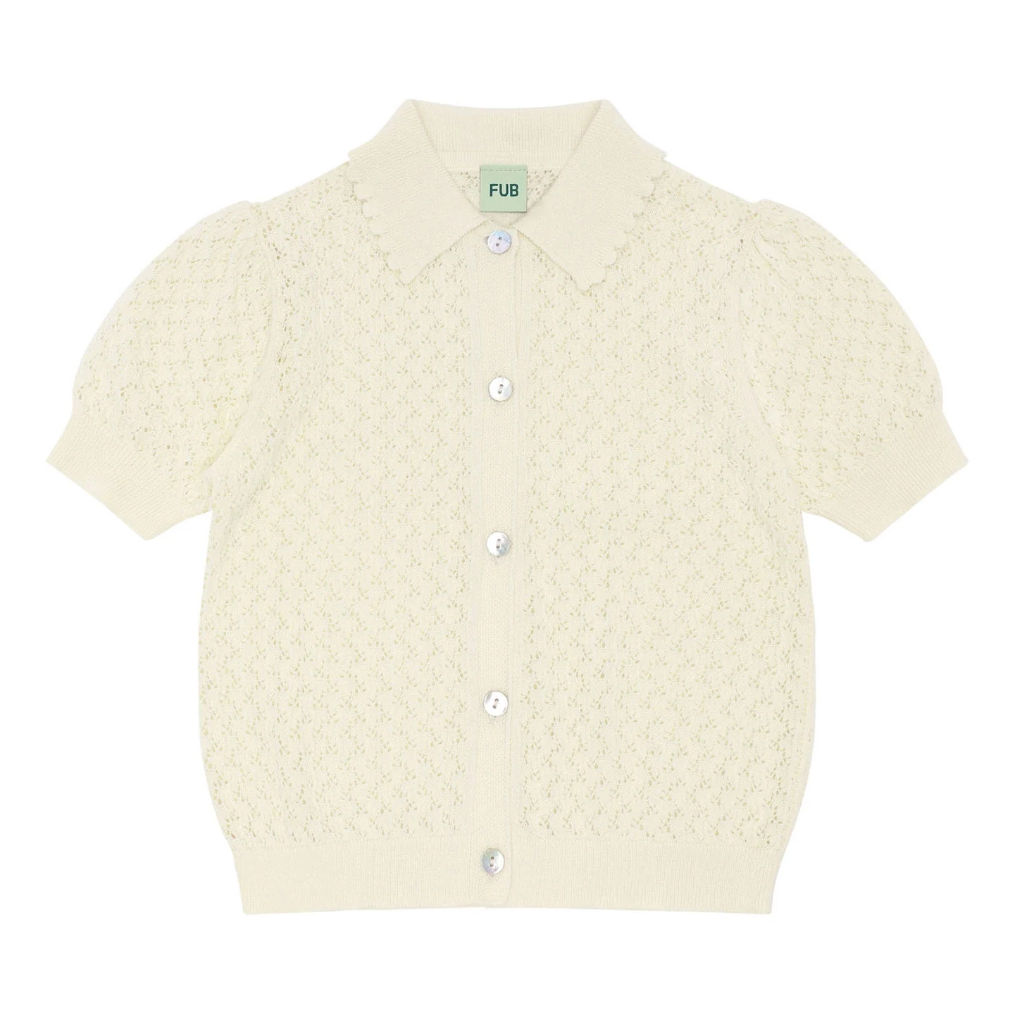 FUB Ecru Pointelle Shirt