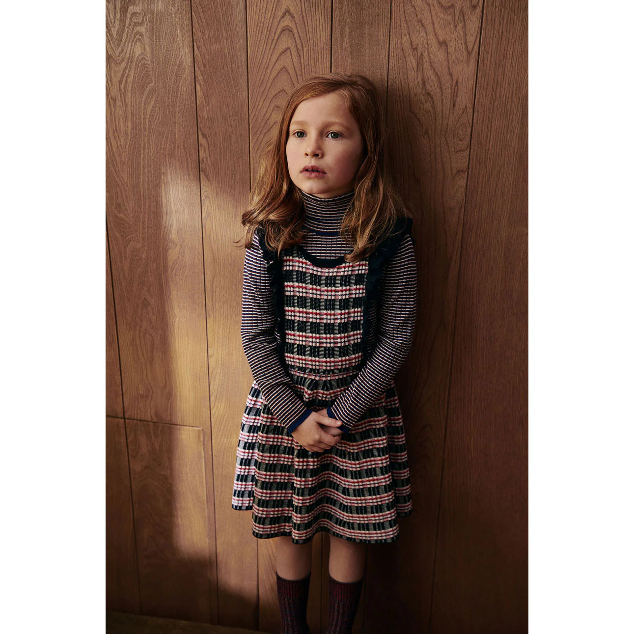 FUB Ecru/Pond Blue/Clay Rollneck Pullover - Image 2